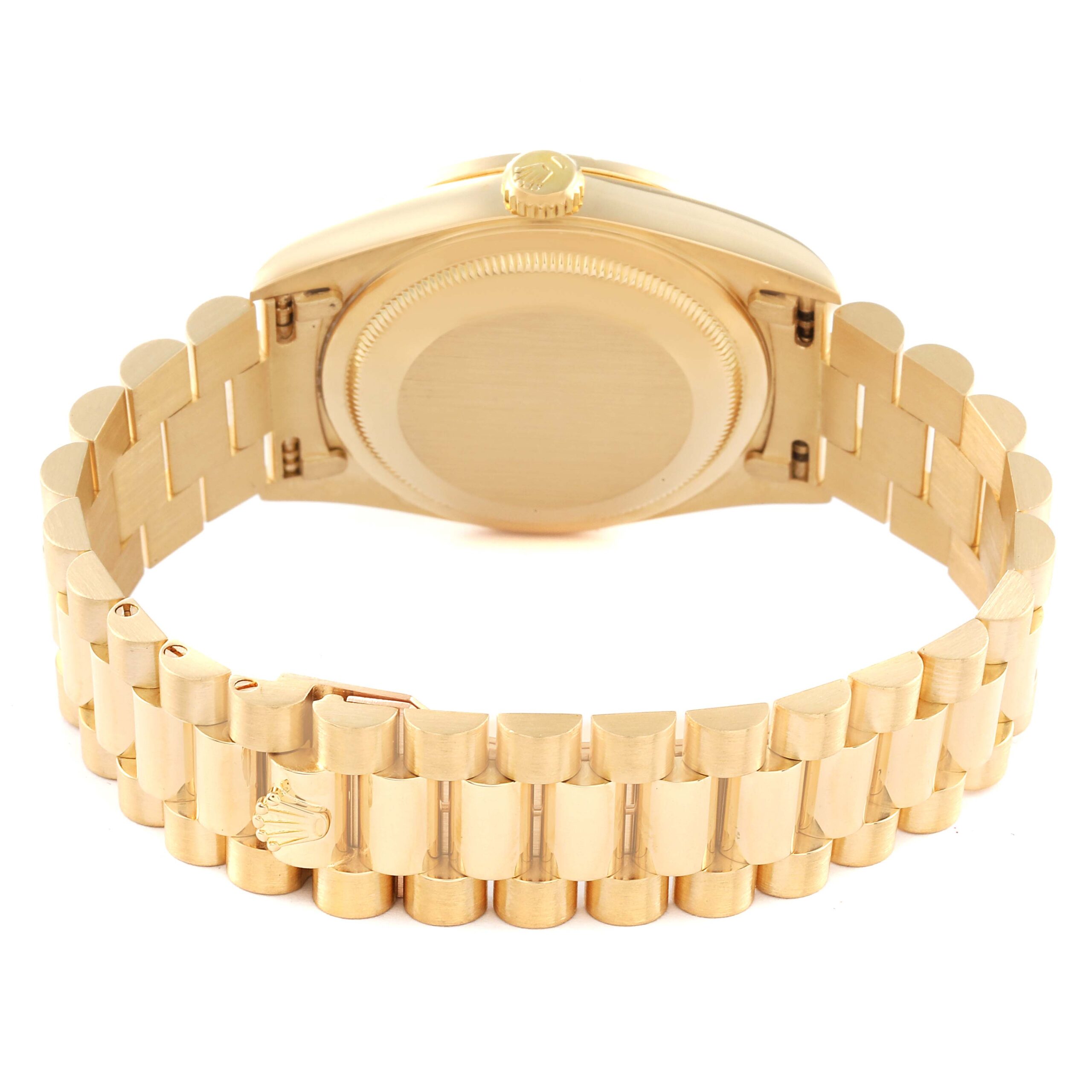 Rolex President Day Date 36mm Yellow Gold Diamond Mens Watch 18348