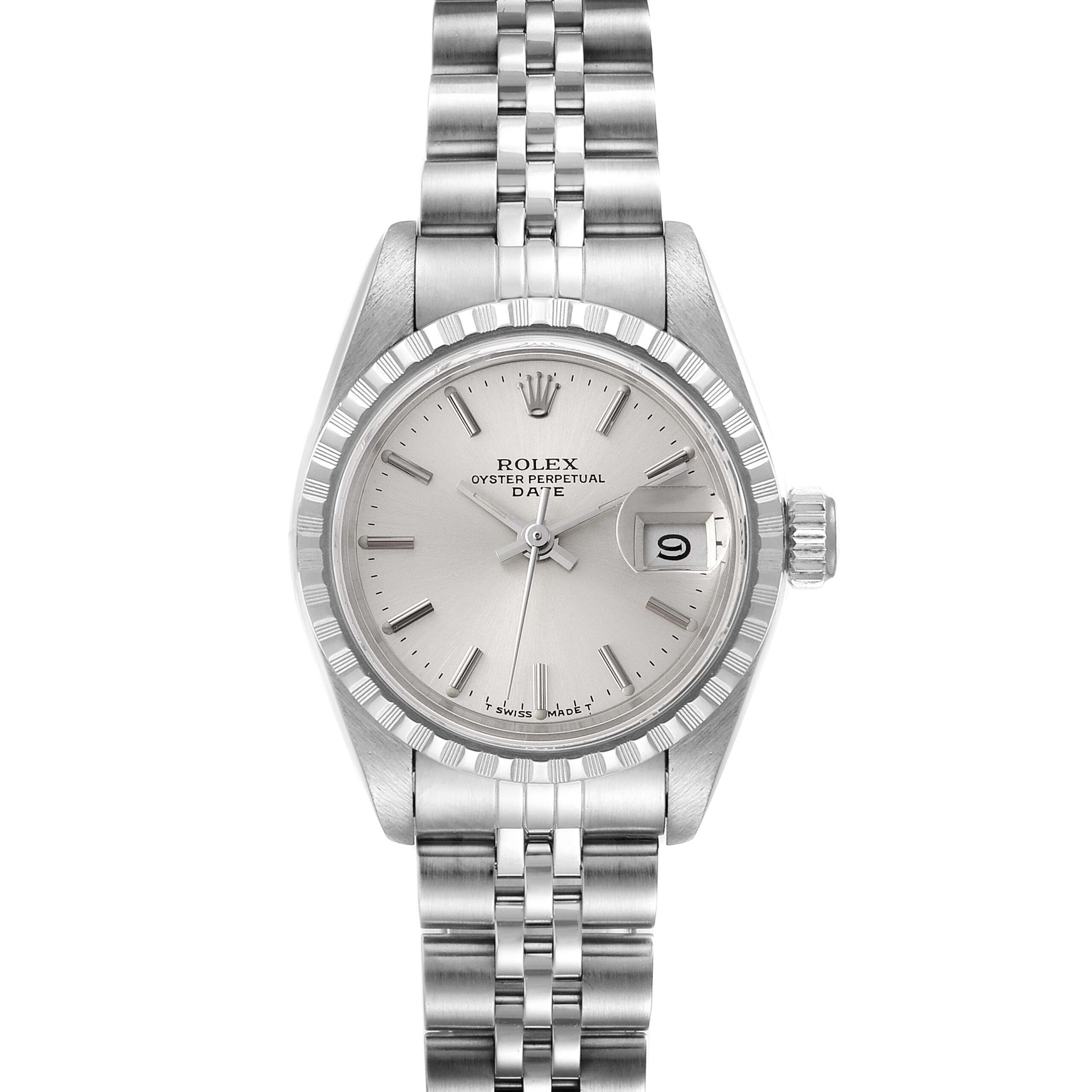 Rolex Date Silver Dial Jubilee Bracelet Steel Ladies Watch 69240
