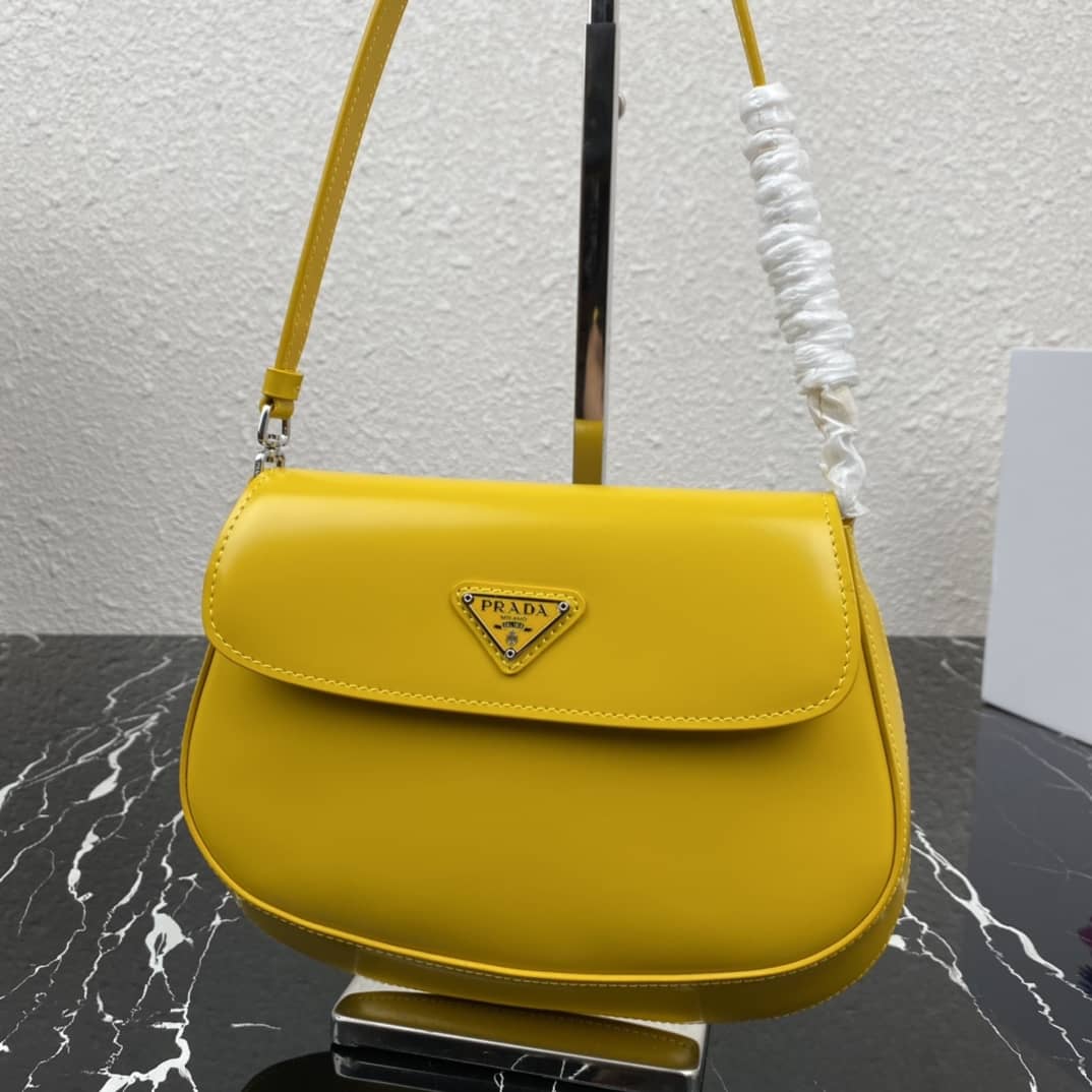 Prada Cleo Bag Dupe Brushed Leather Flap Replica Shoulder Bag