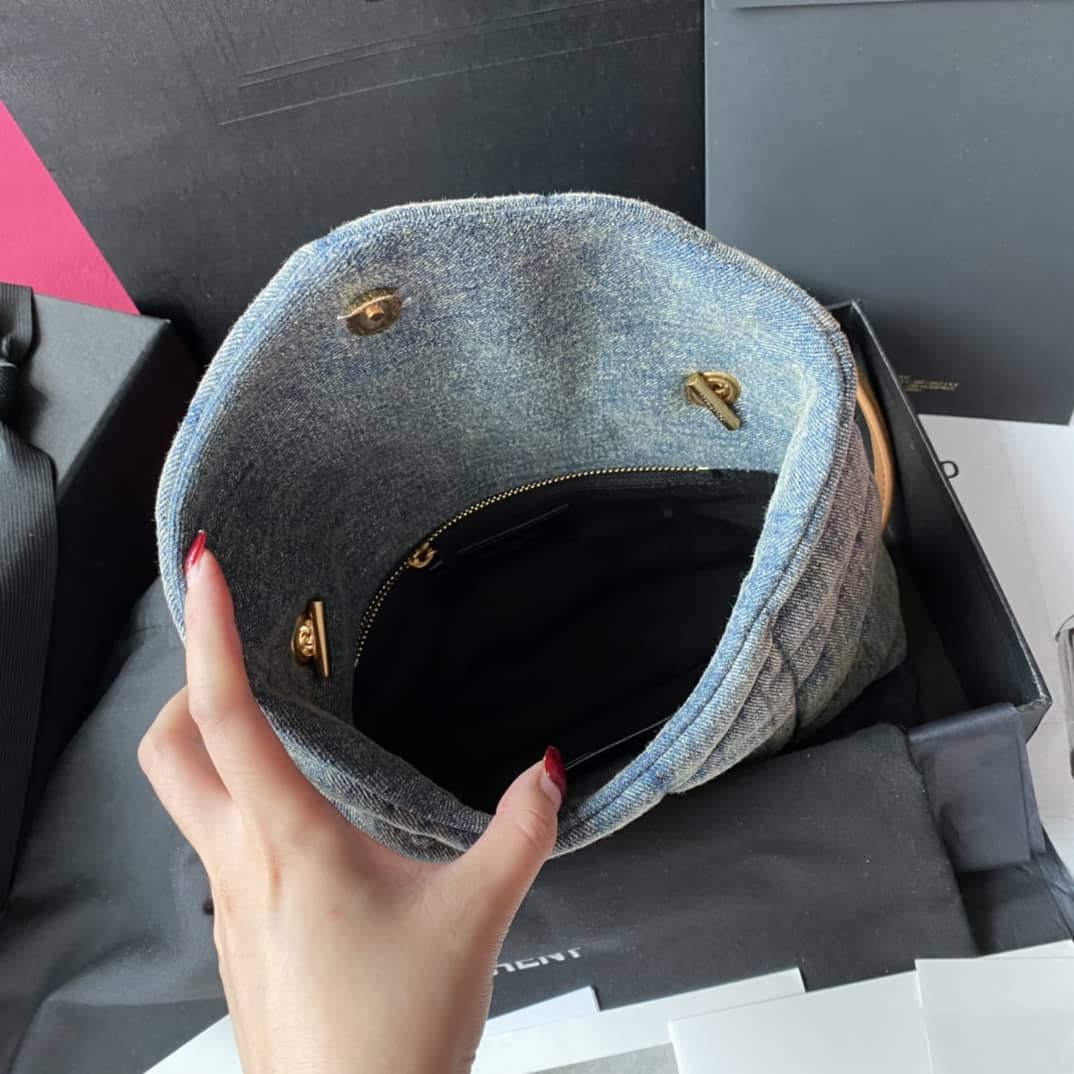 YSL Replica Saint Laurent Loulou Denim Shoulder Bag