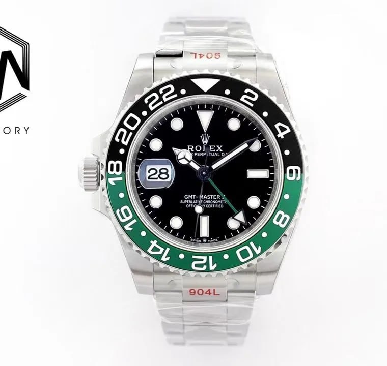 Rolex GMT Master II Black Red Coke Bezel Error Dial Mens Watch 16710 Box Papers