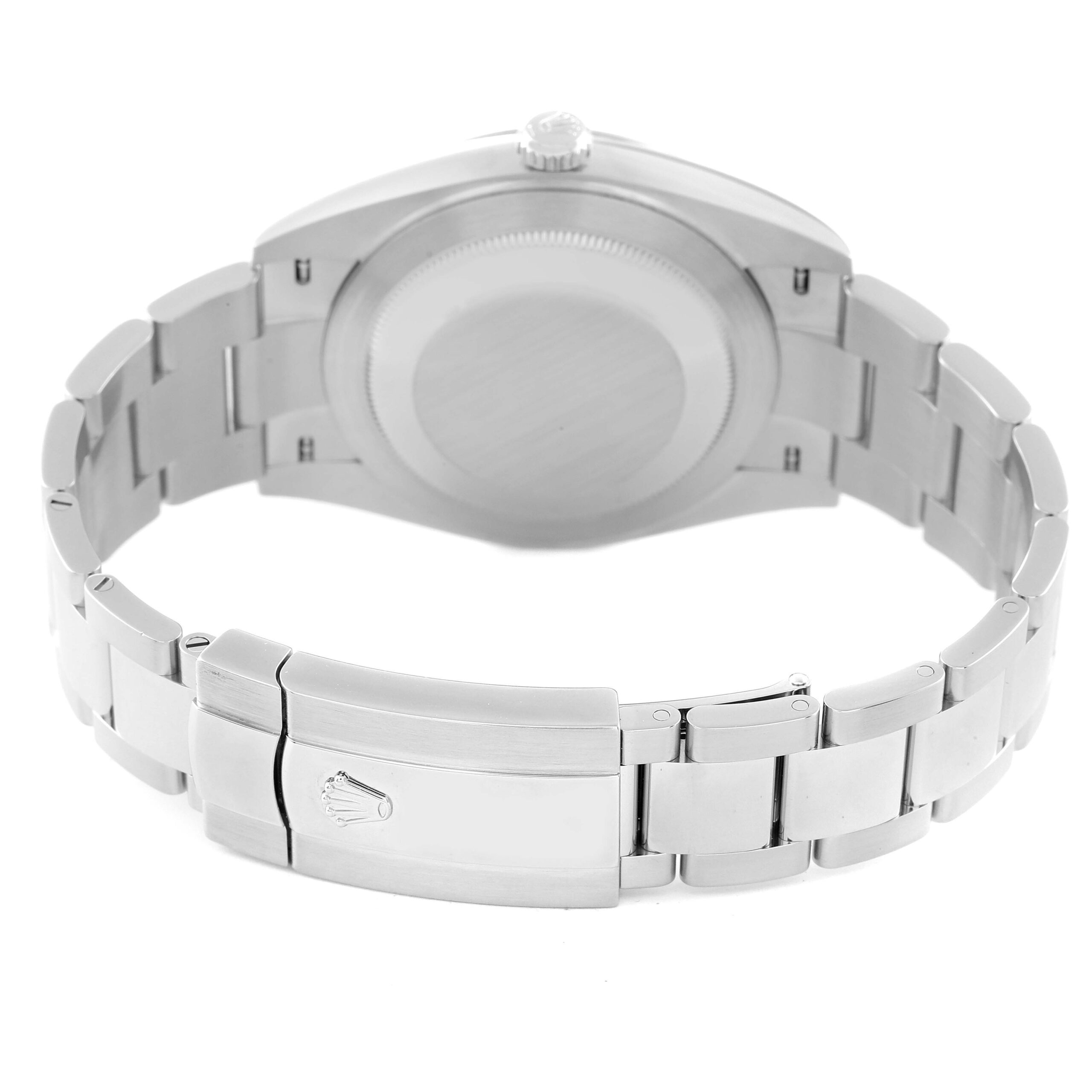 Rolex Datejust 41 Steel White Gold Blue Roman Dial Mens Watch 126334 Box Card