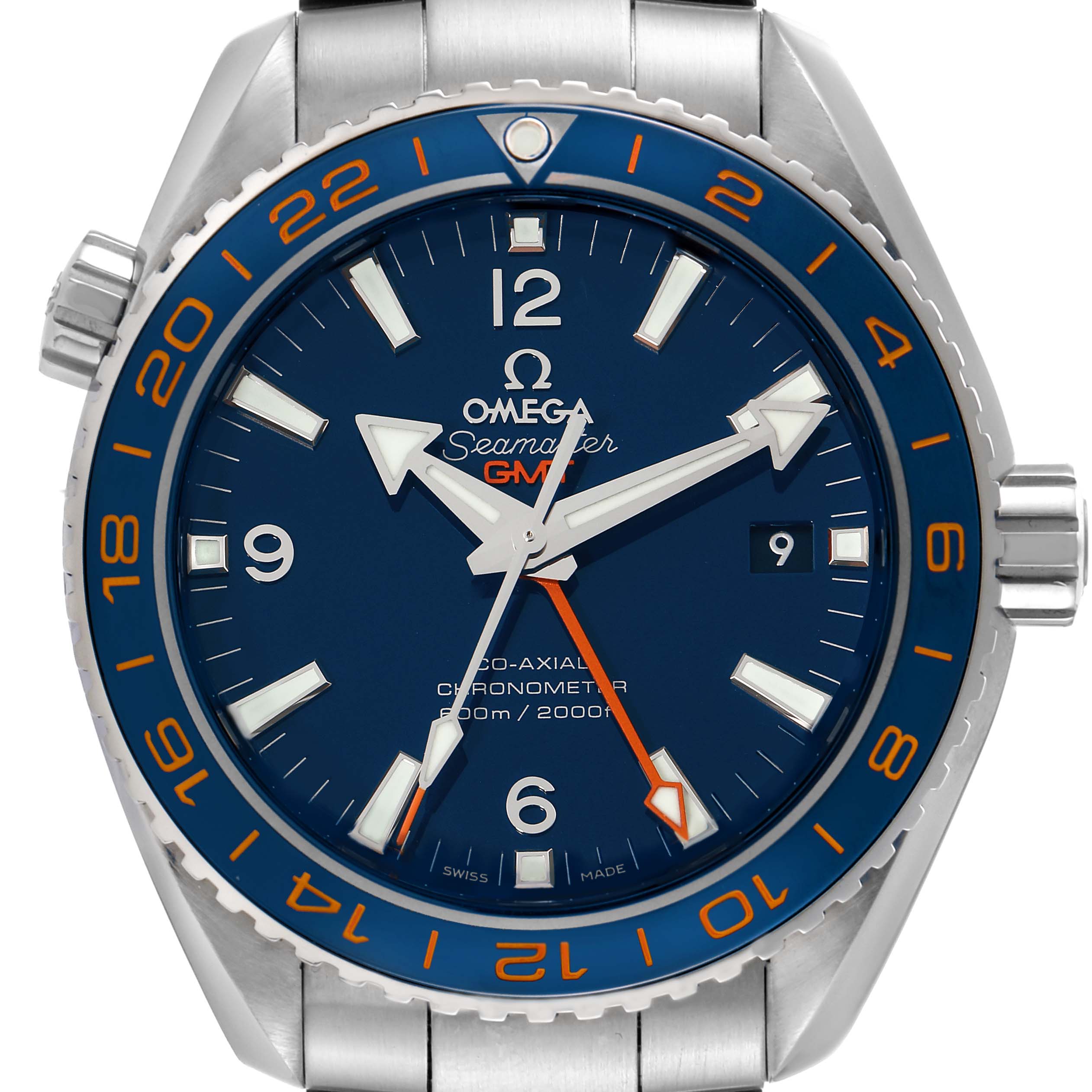 Omega Seamaster Planet Ocean GMT Mens Watch 232.30.44.22.03.001 Box Card