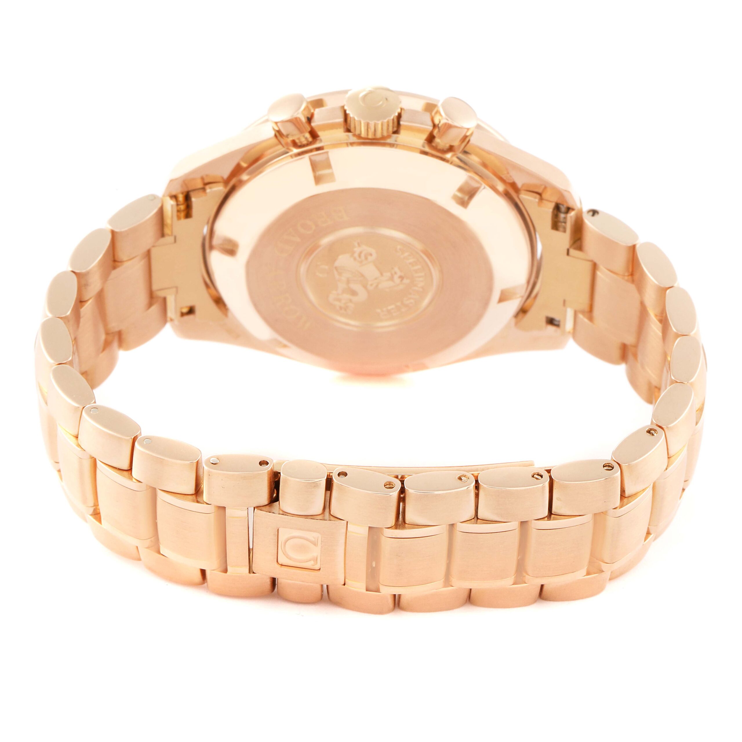 Omega Speedmaster Broad Arrow Rose Gold Mens Watch 3653.80.33