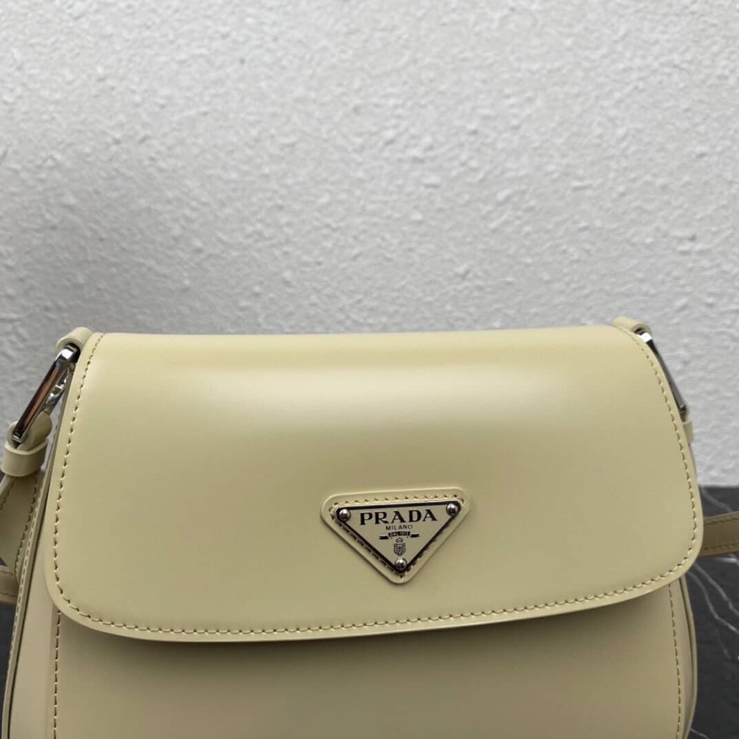 Prada Cleo Bag Dupe Brushed Leather Flap Shoulder Bag