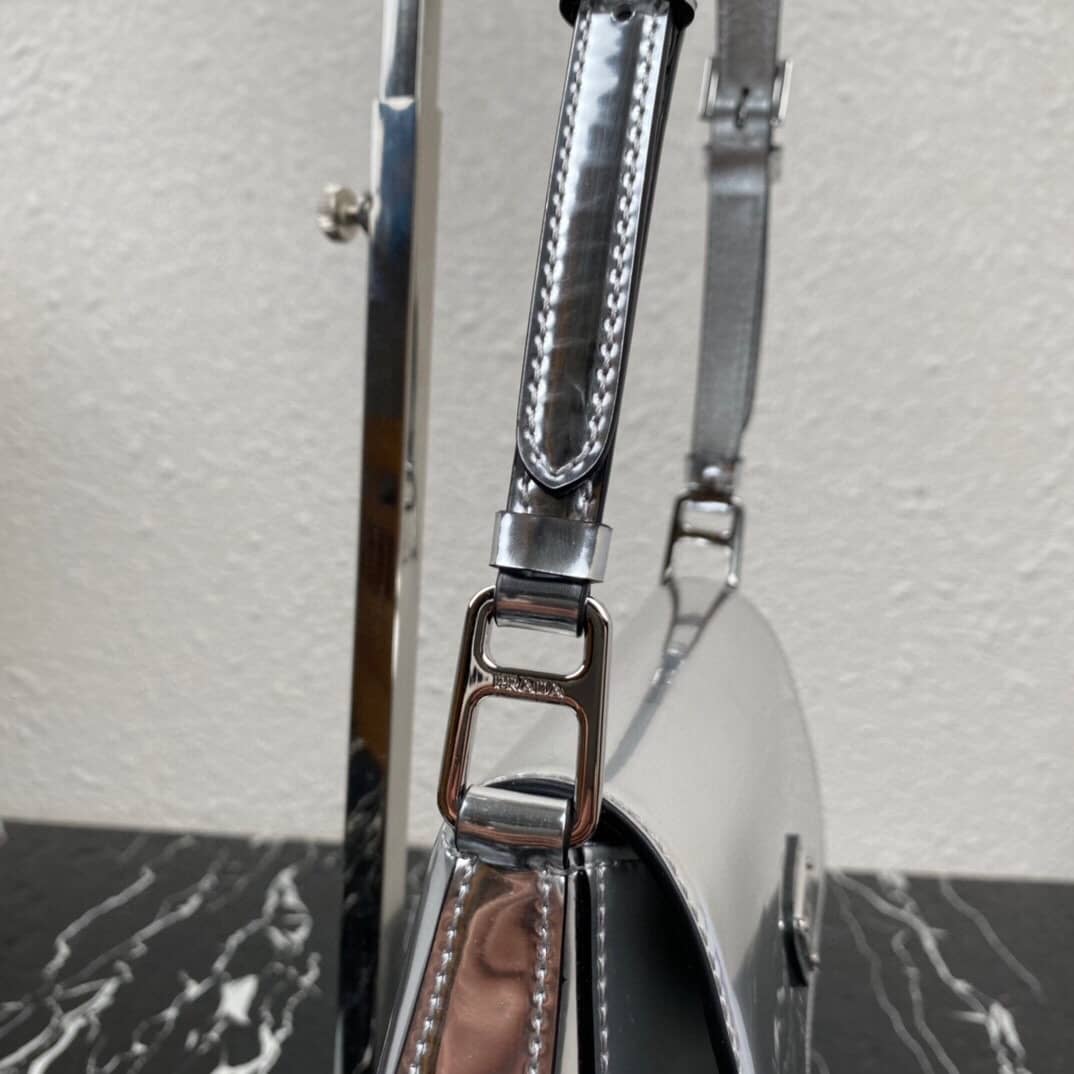 Prada Cleo Bag Dupe Brushed Leather Flap Shoulder Bag