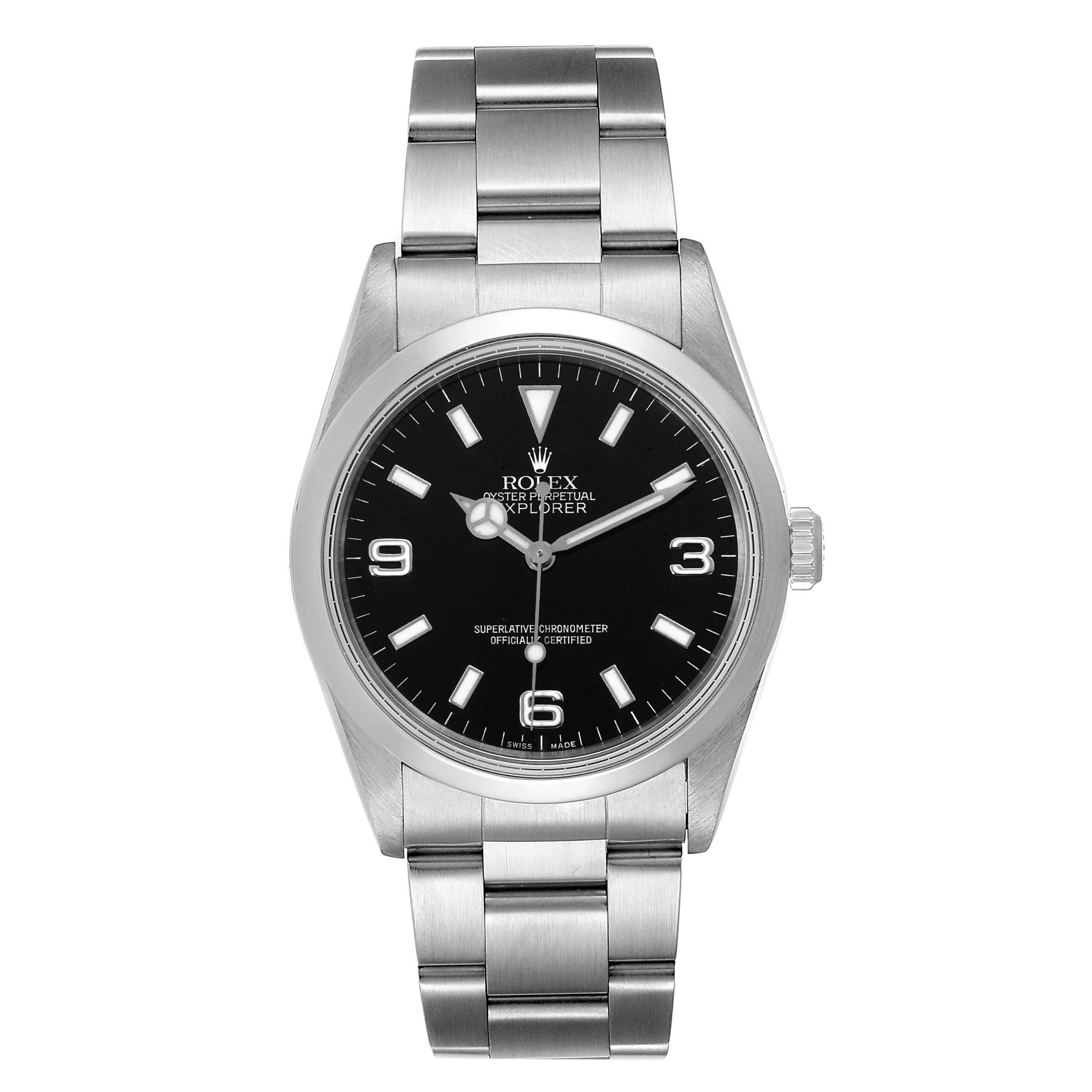 Rolex Explorer I Black Dial Stainless Steel Mens Watch 14270
