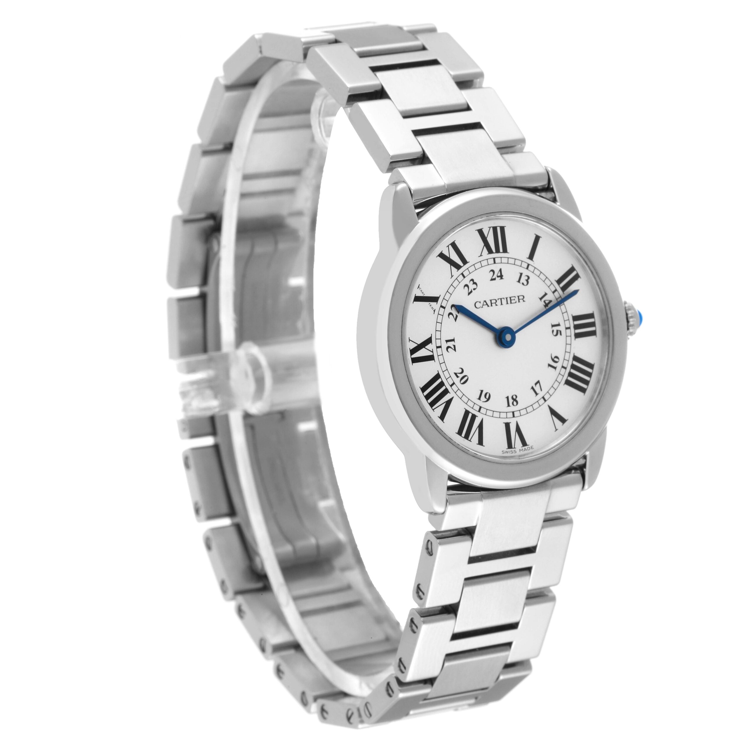 Cartier Ronde Solo Small Stainless Steel Quartz Ladies Watch W6701004 Box Papers