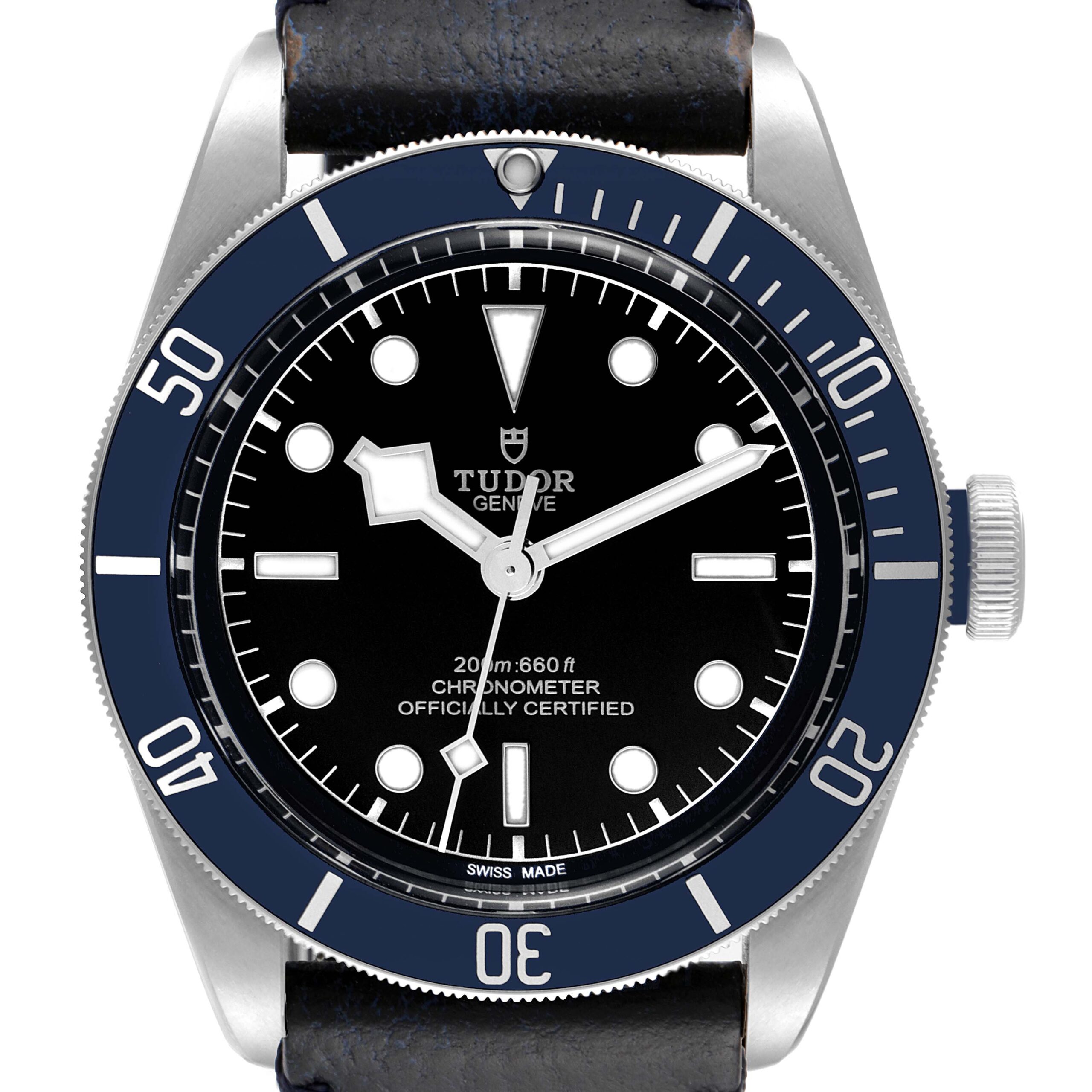 Tudor Black Bay Blue Bezel Steel Mens Watch 79230
