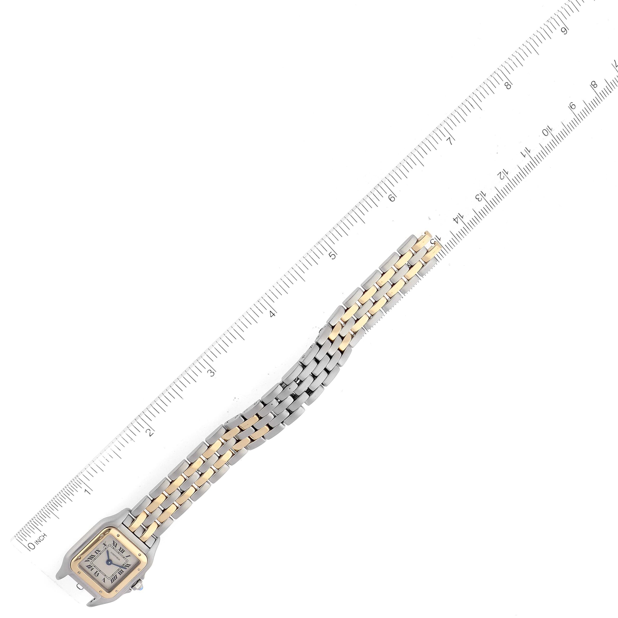 Cartier Panthere Steel Yellow Gold Two Row Ladies Watch W25029B6