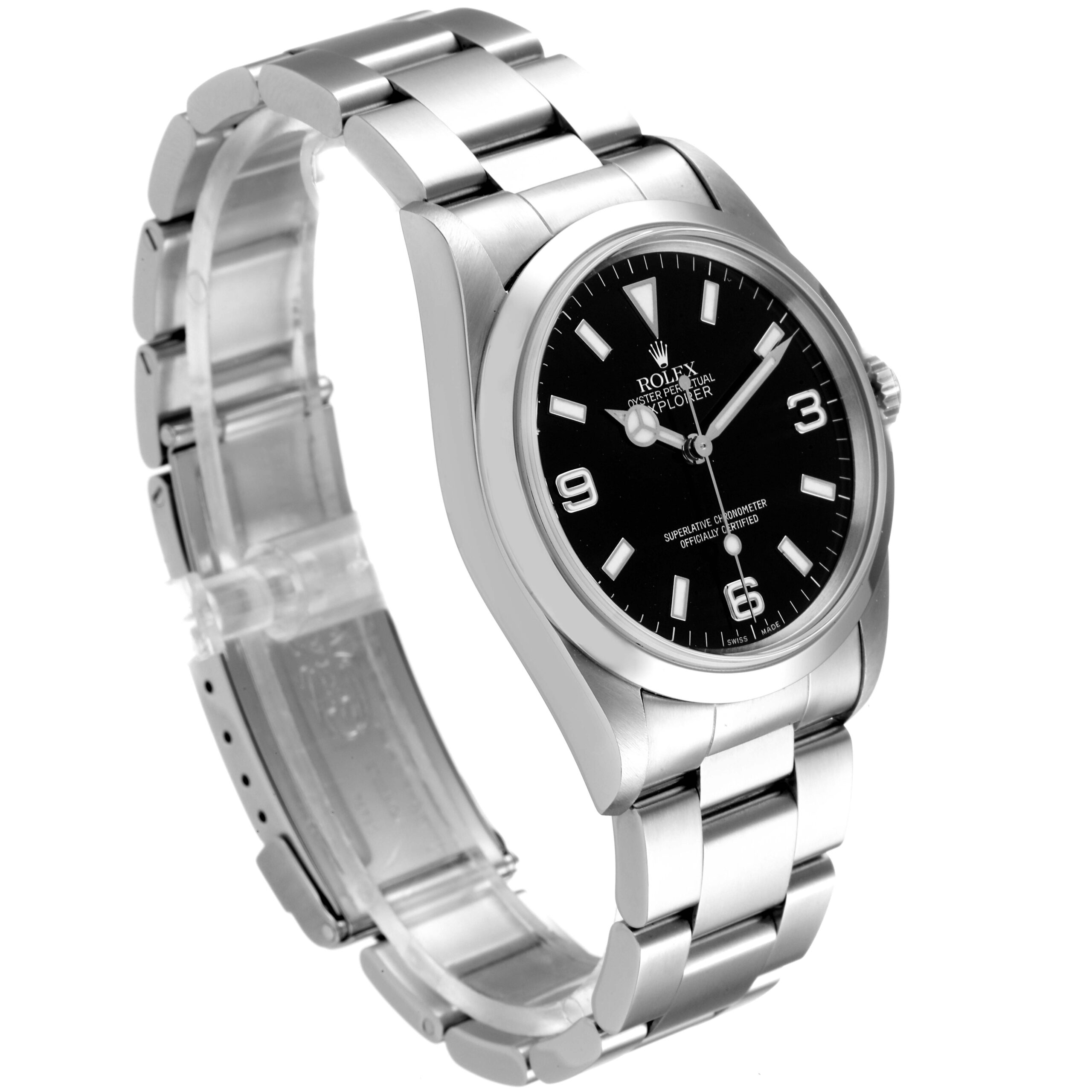Rolex Explorer I Black Dial Stainless Steel Mens Watch 14270