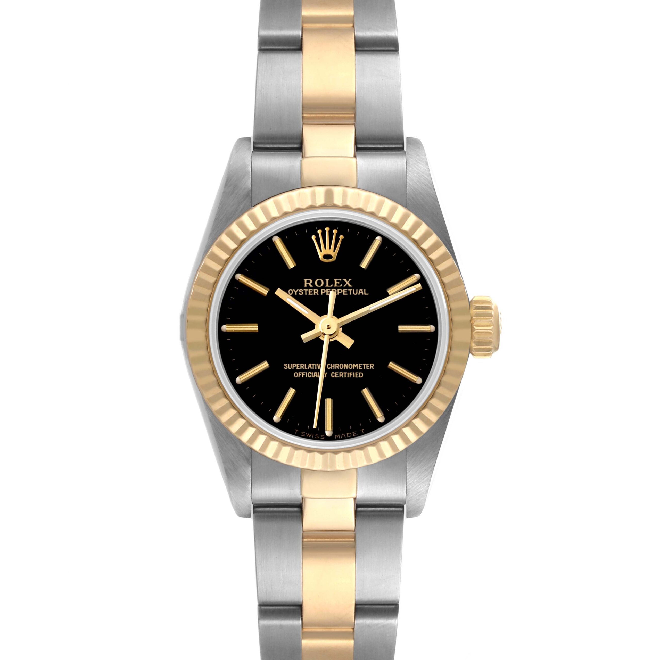 Rolex Oyster Perpetual Steel Yellow Gold Diamond Ladies Watch 67193