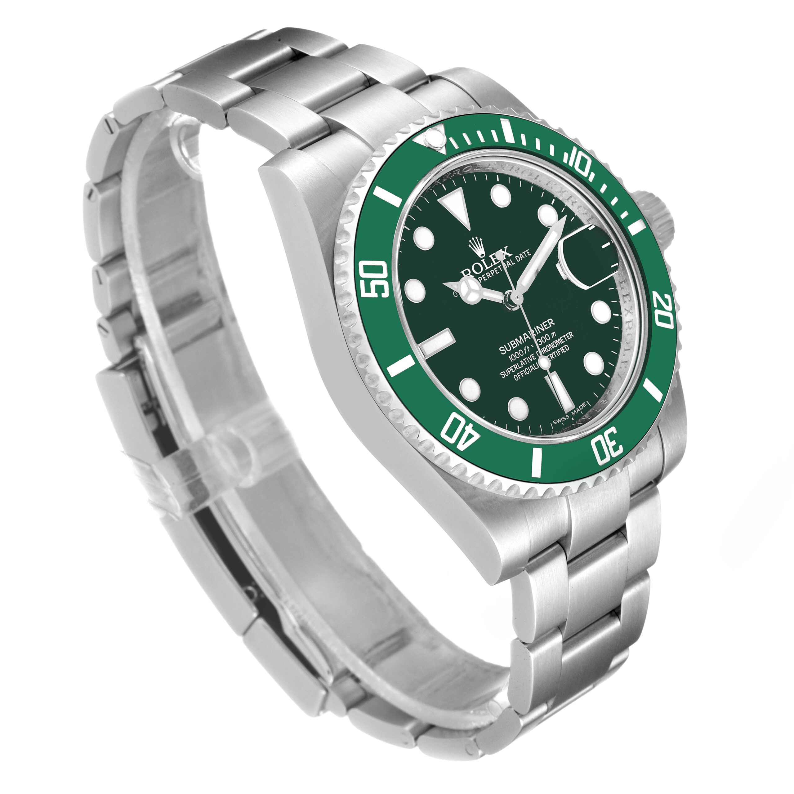 Rolex Submariner Hulk Green Dial Bezel Steel Mens Watch 116610LV Box Card