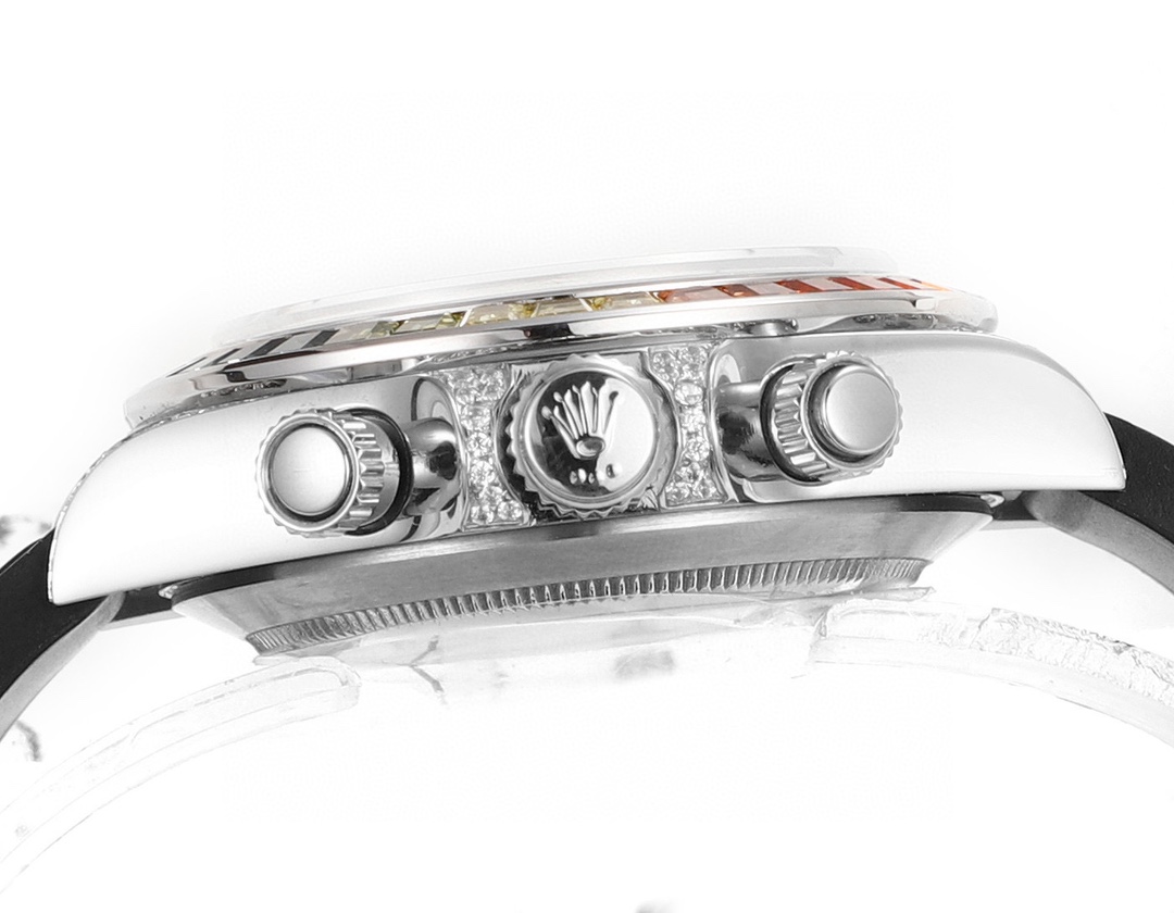 Rolex Daytona Blue Dial White Gold Chronograph Mens Watch 116509 Box Card