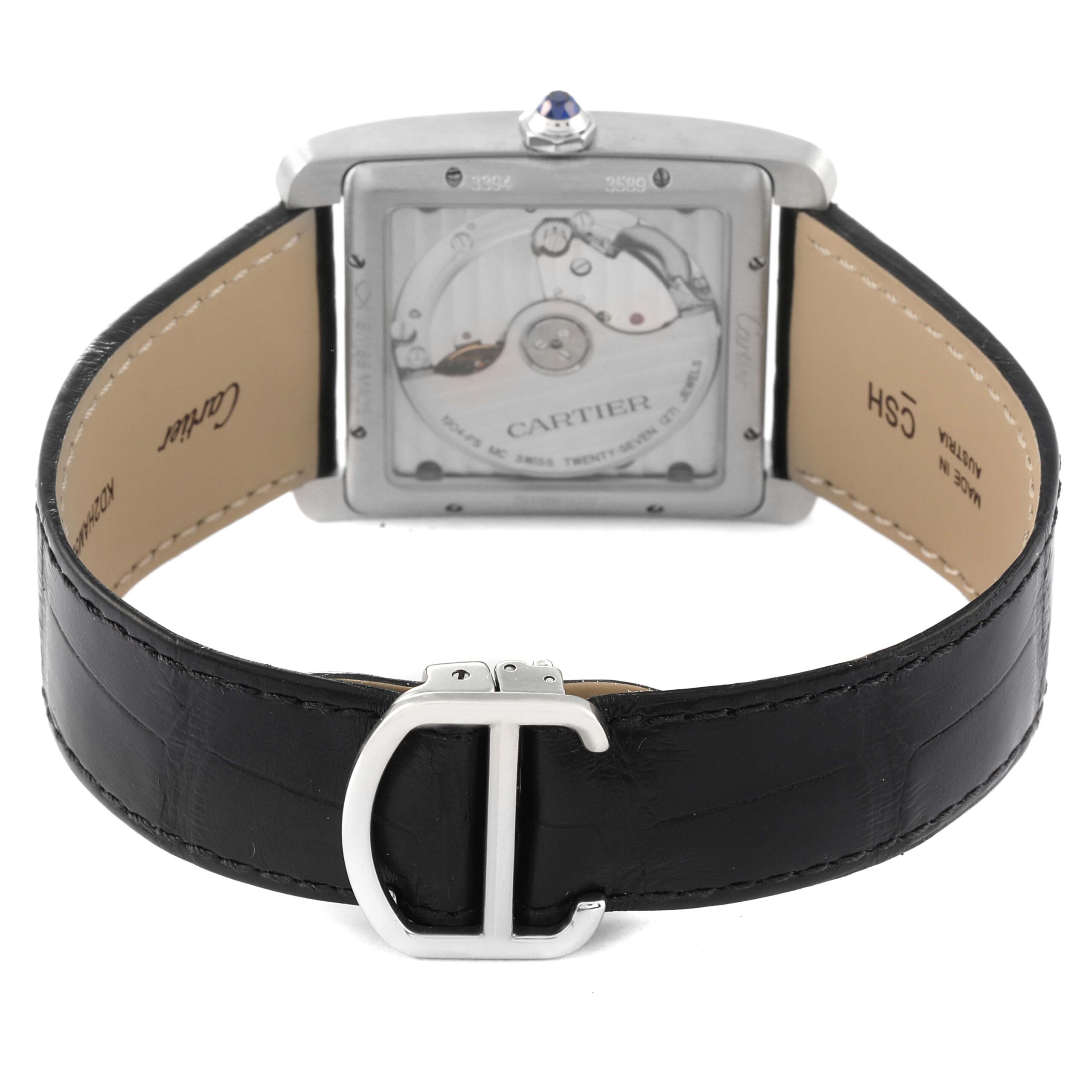 Cartier Tank MC Blue Dial Automatic Steel Mens Watch WSTA0010