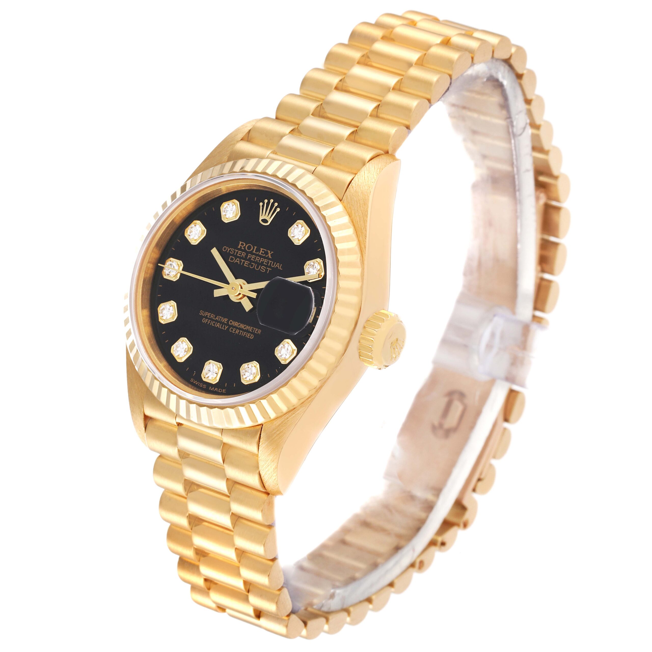 Rolex President Datejust Yellow Gold Diamond Ladies Watch 79178