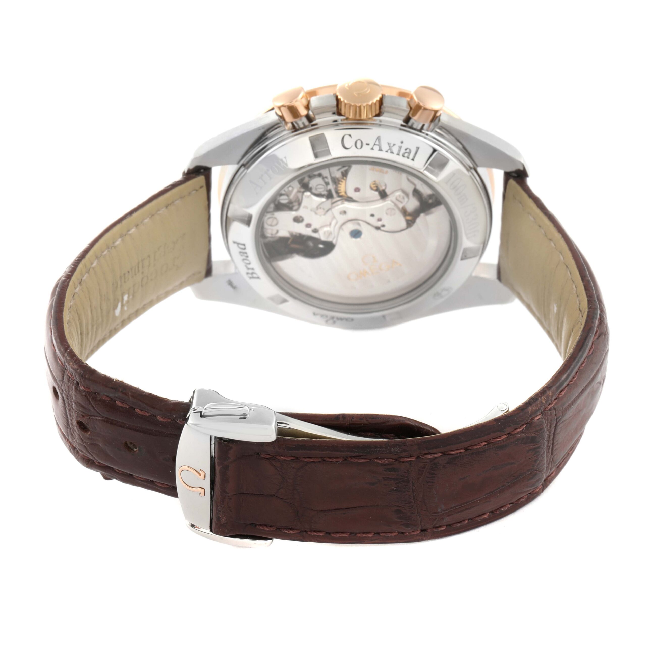 Omega Speedmaster Broad Arrow 1957 Steel Rose Gold Mens Watch 321.93.42.50.13.001