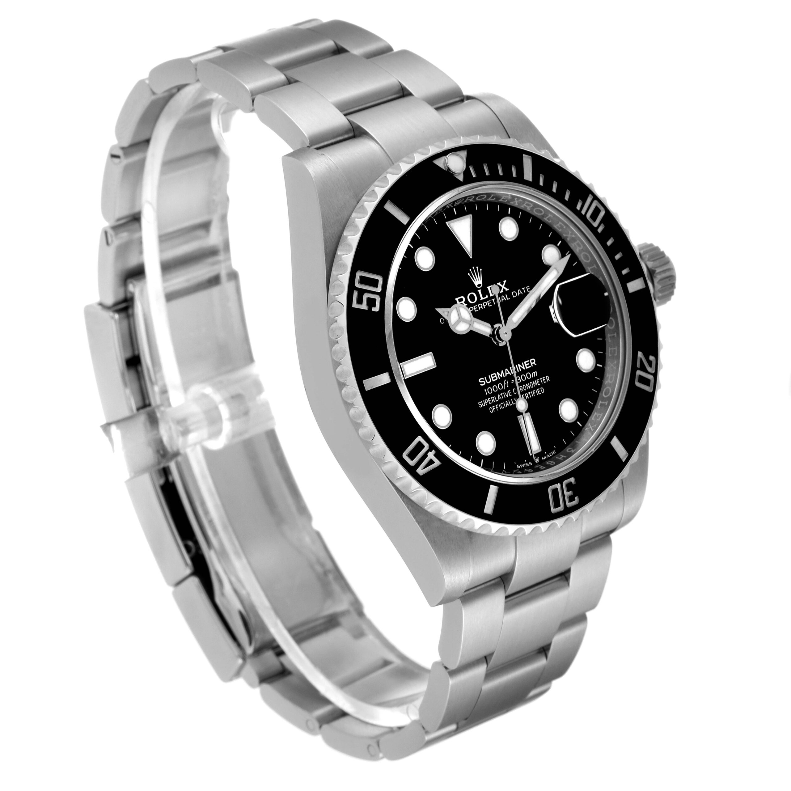 Rolex Submariner Black Dial Ceramic Bezel Steel Mens Watch 126610 Box Card