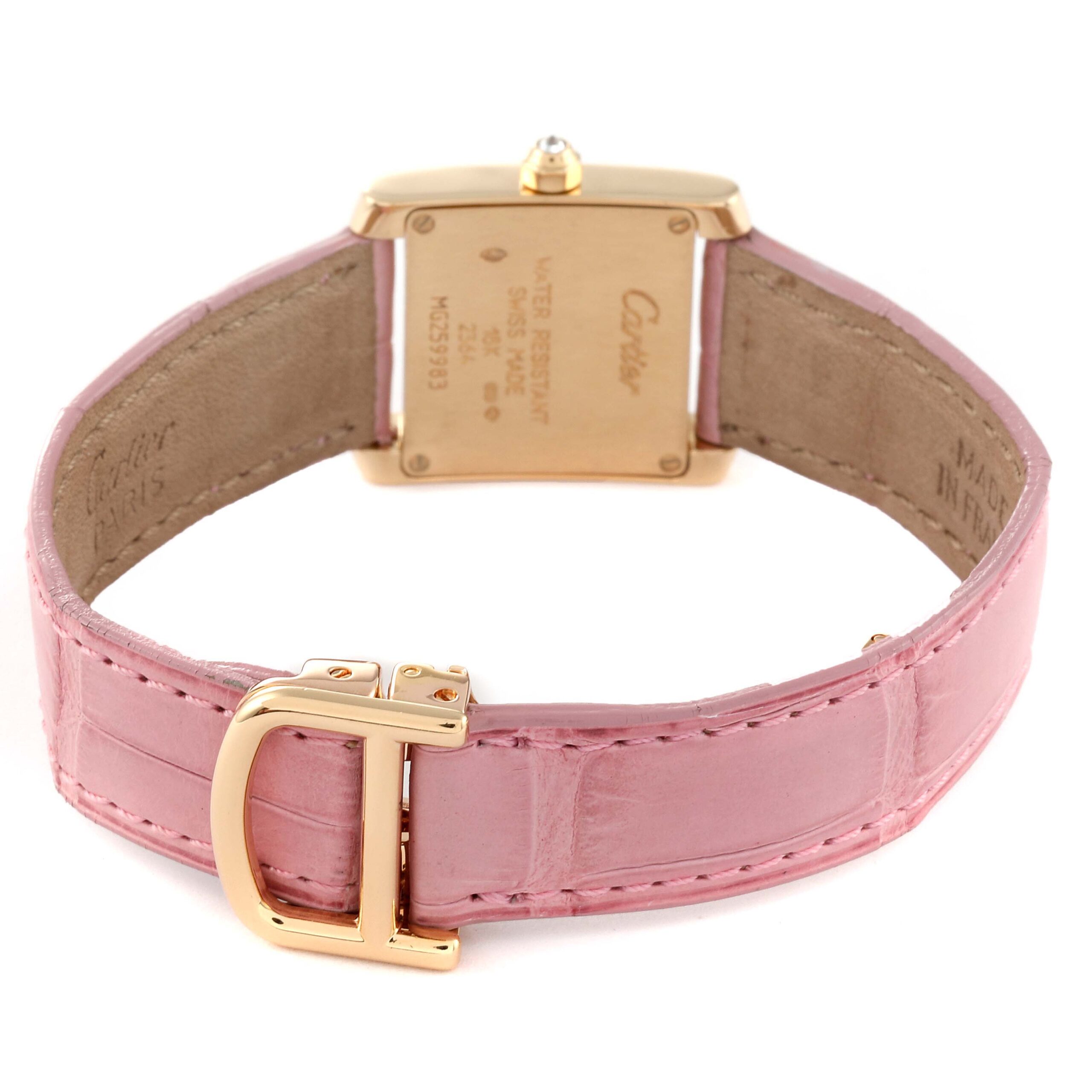 Cartier Tank Francaise Yellow Gold Diamond Ladies Watch WE100151