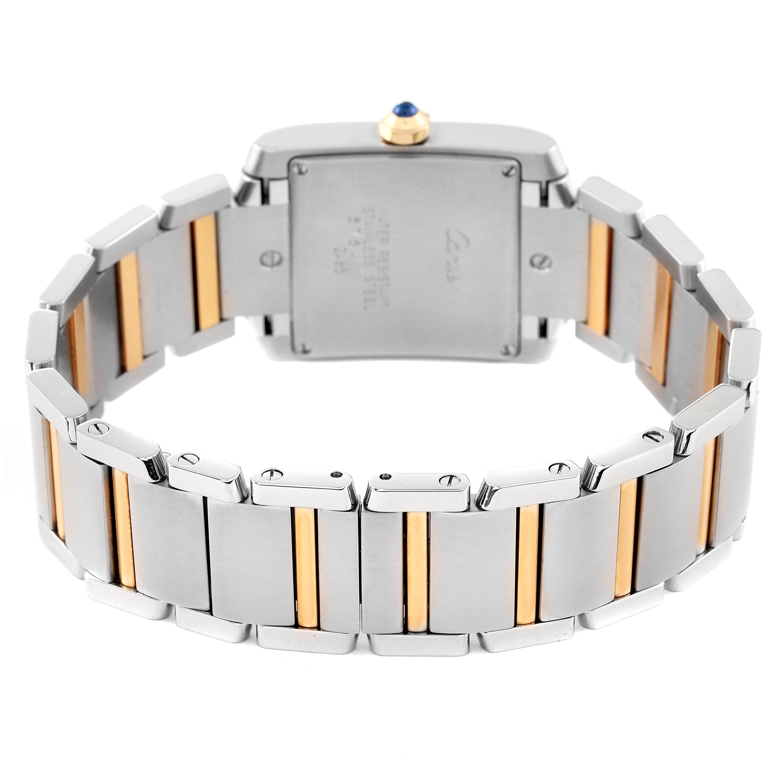 Cartier Tank Francaise Midsize Steel Yellow Gold Ladies Watch W51012Q4 Box Papers