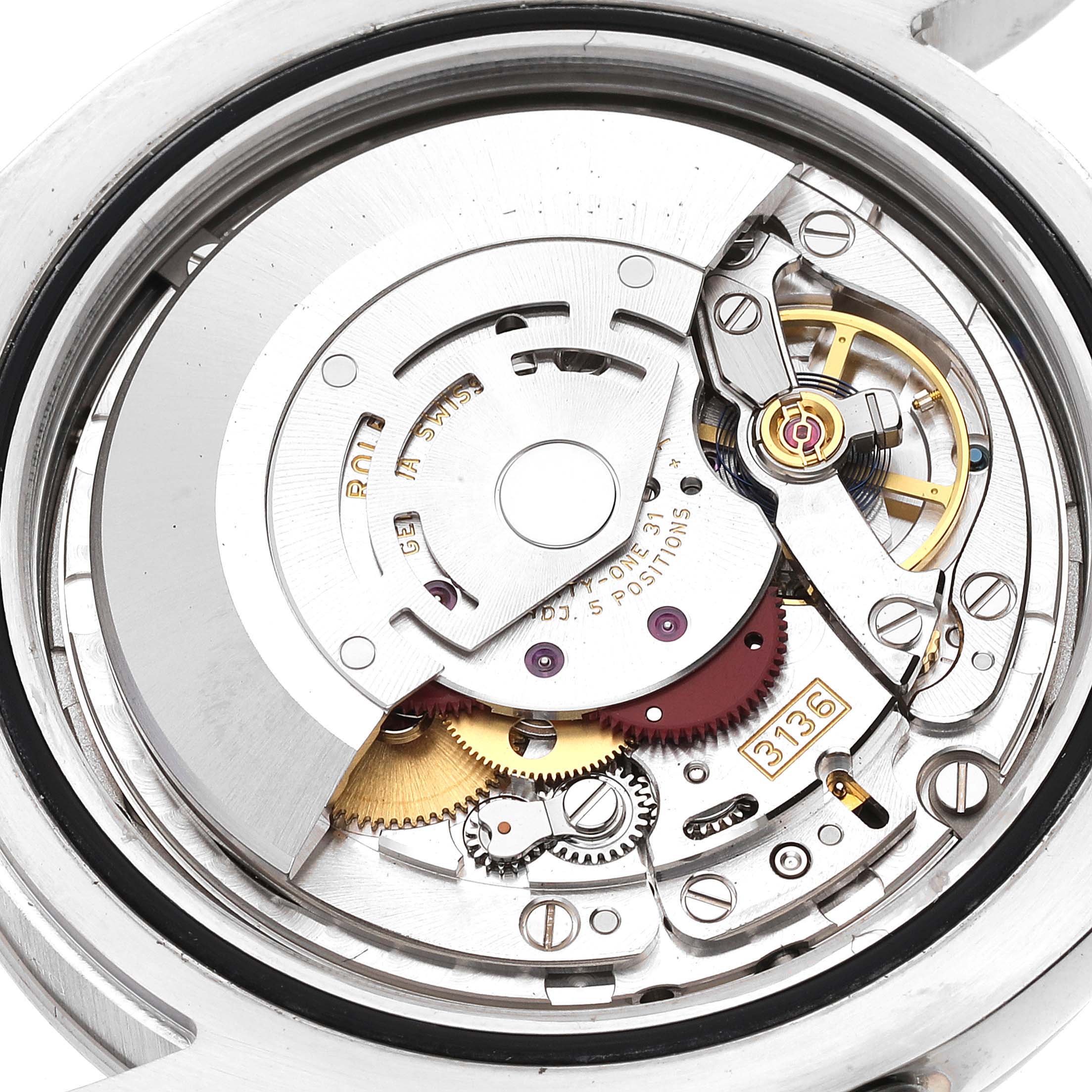 Rolex Datejust II 41 Steel White Gold Black Dial Mens Watch 116334 Box Card