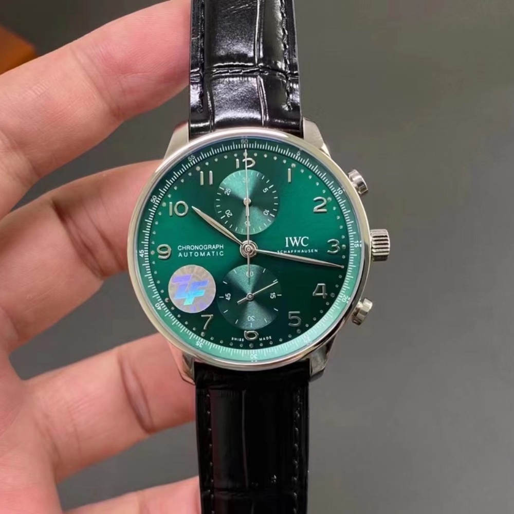 Green Surface IWC Portugal Series Transparent Bottom style