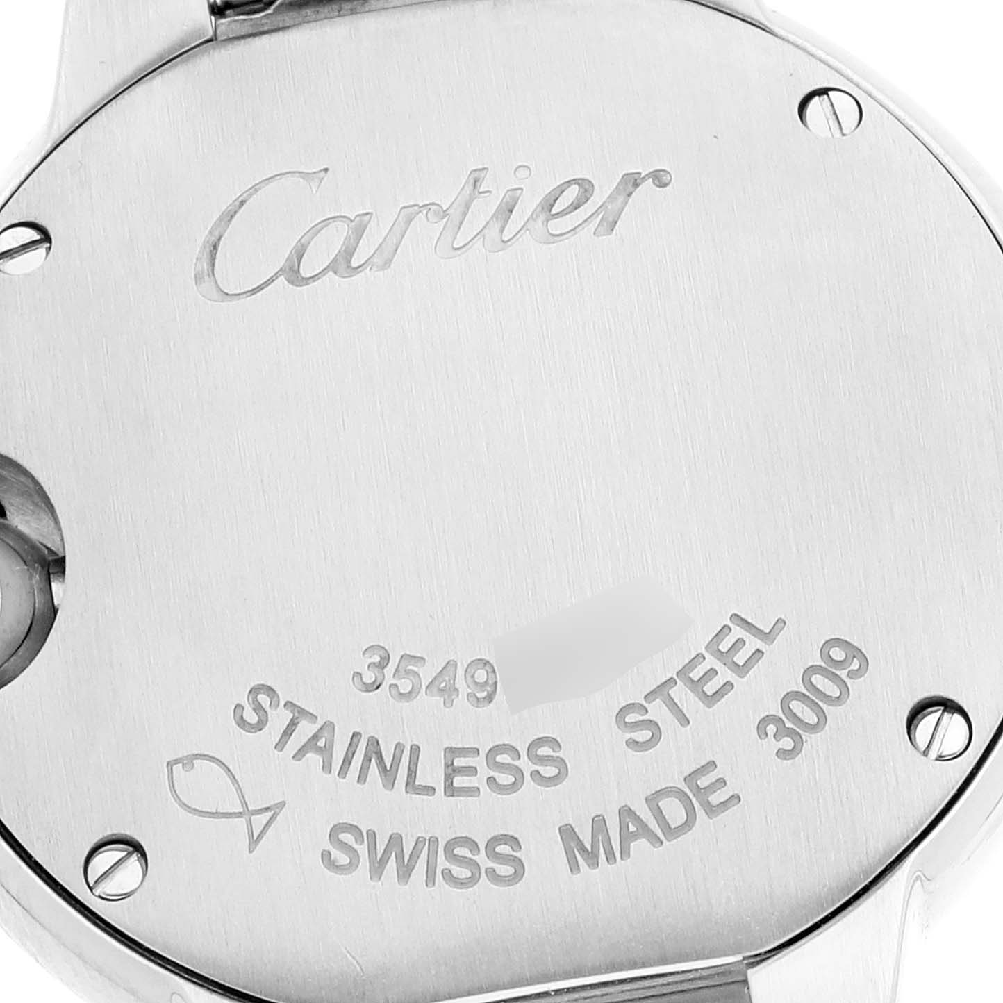 Cartier Ballon Bleu Silver Dial Quartz Steel Ladies Watch W69010Z4