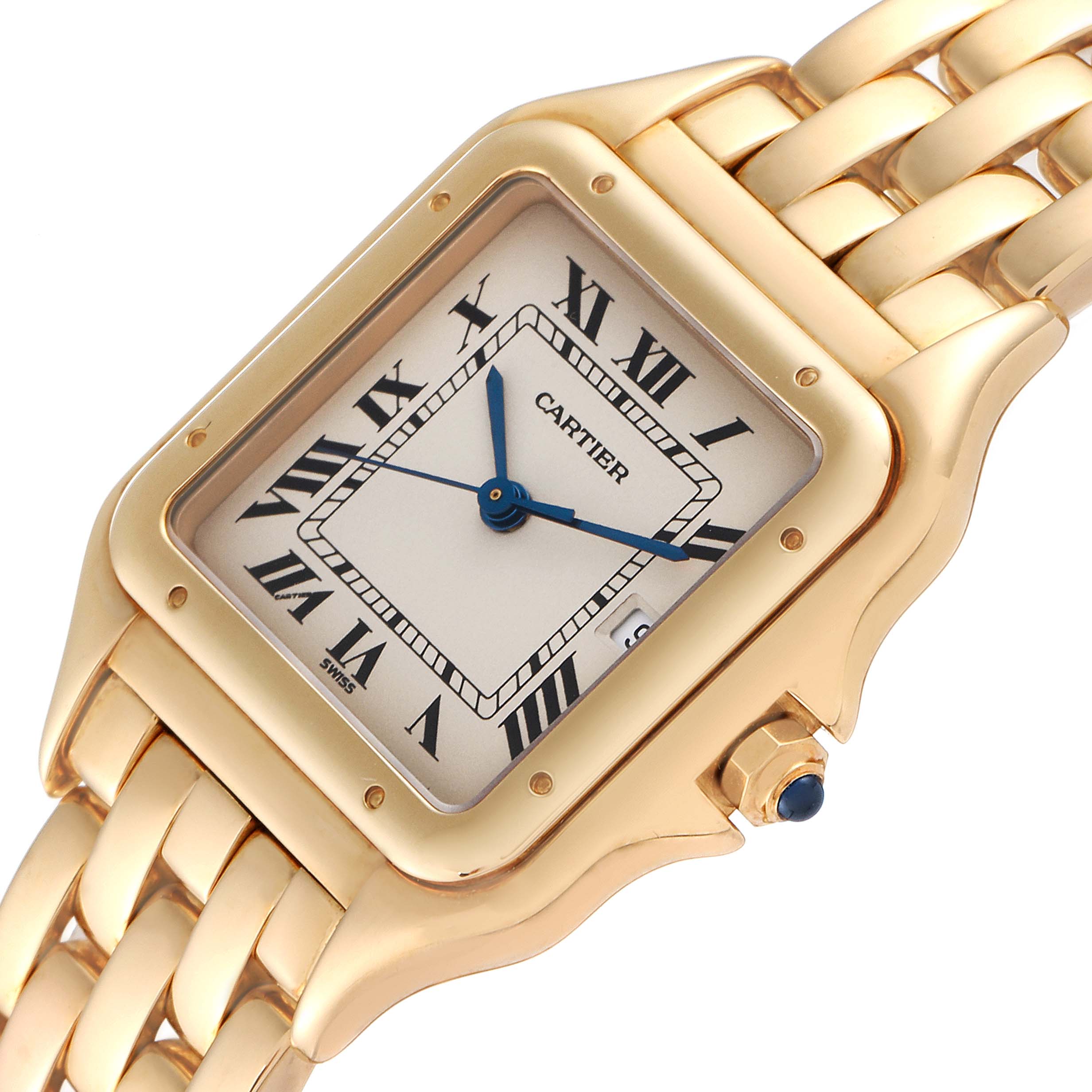 Cartier Panthere XL Blue Sapphire Yellow Gold Unisex Watch W25014B9