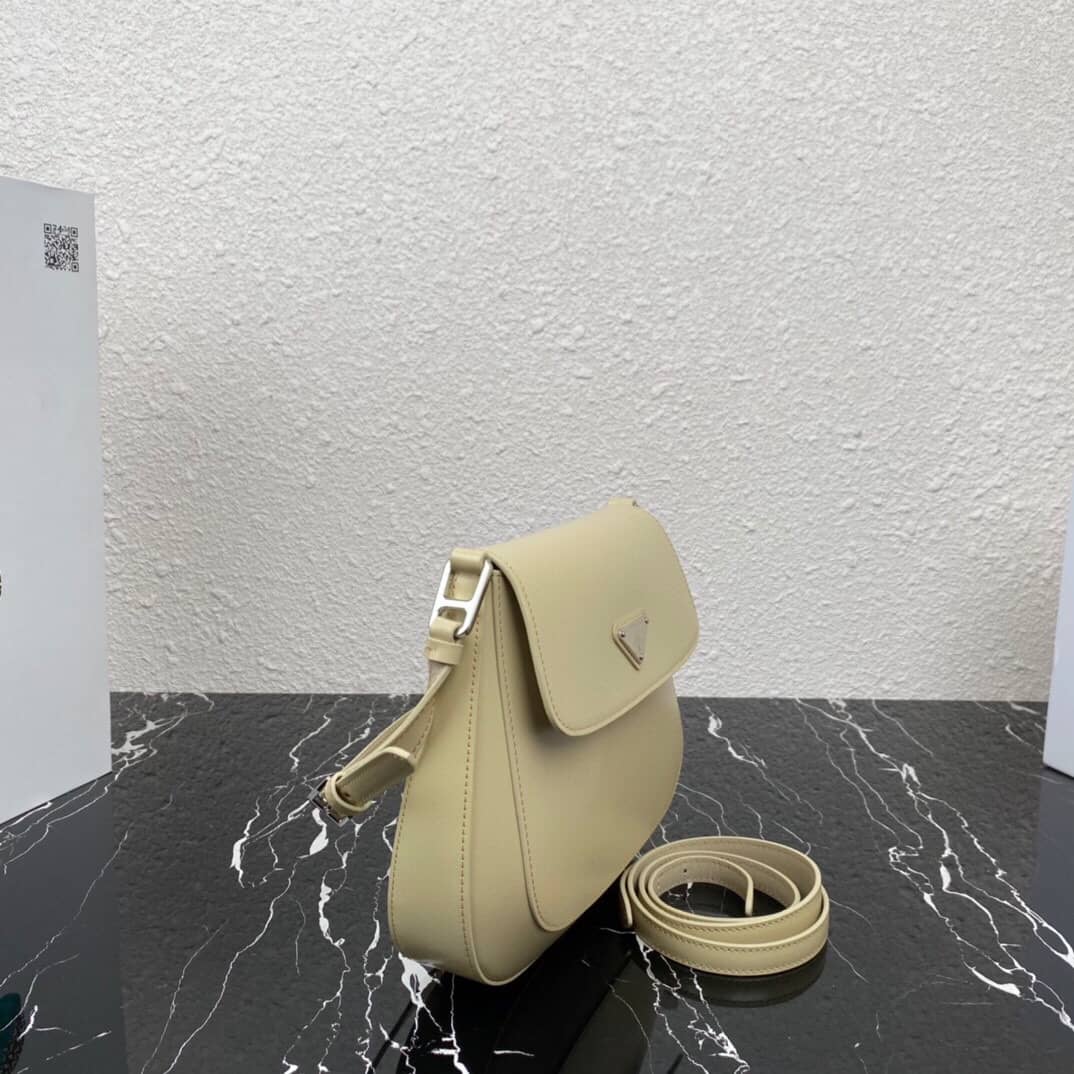 Prada Cleo Bag Dupe Brushed Leather Flap Shoulder Bag