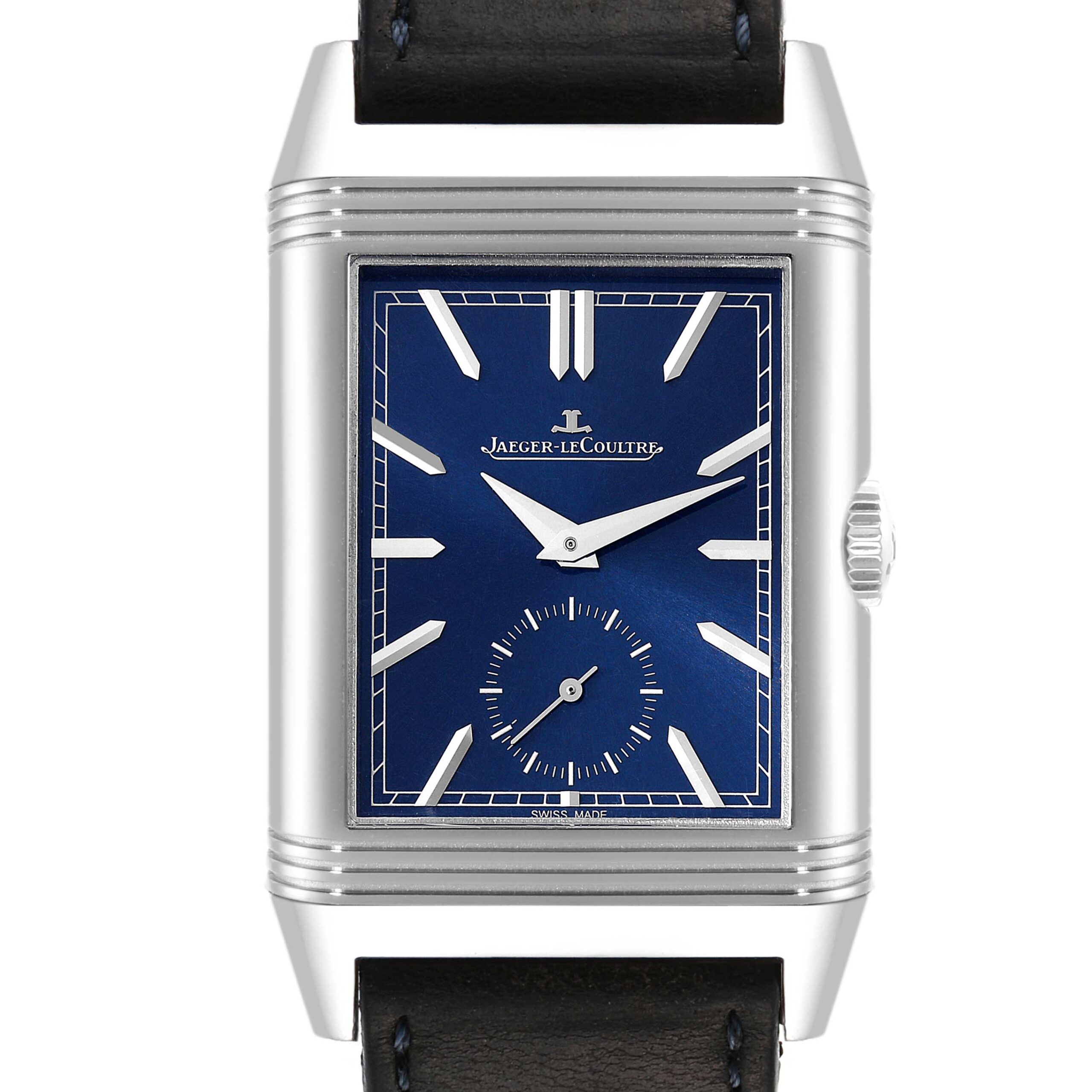 Jaeger LeCoultre Reverso Tribute Duoface Day Night Watch 215.8.D4 Q3988482 Box Papers