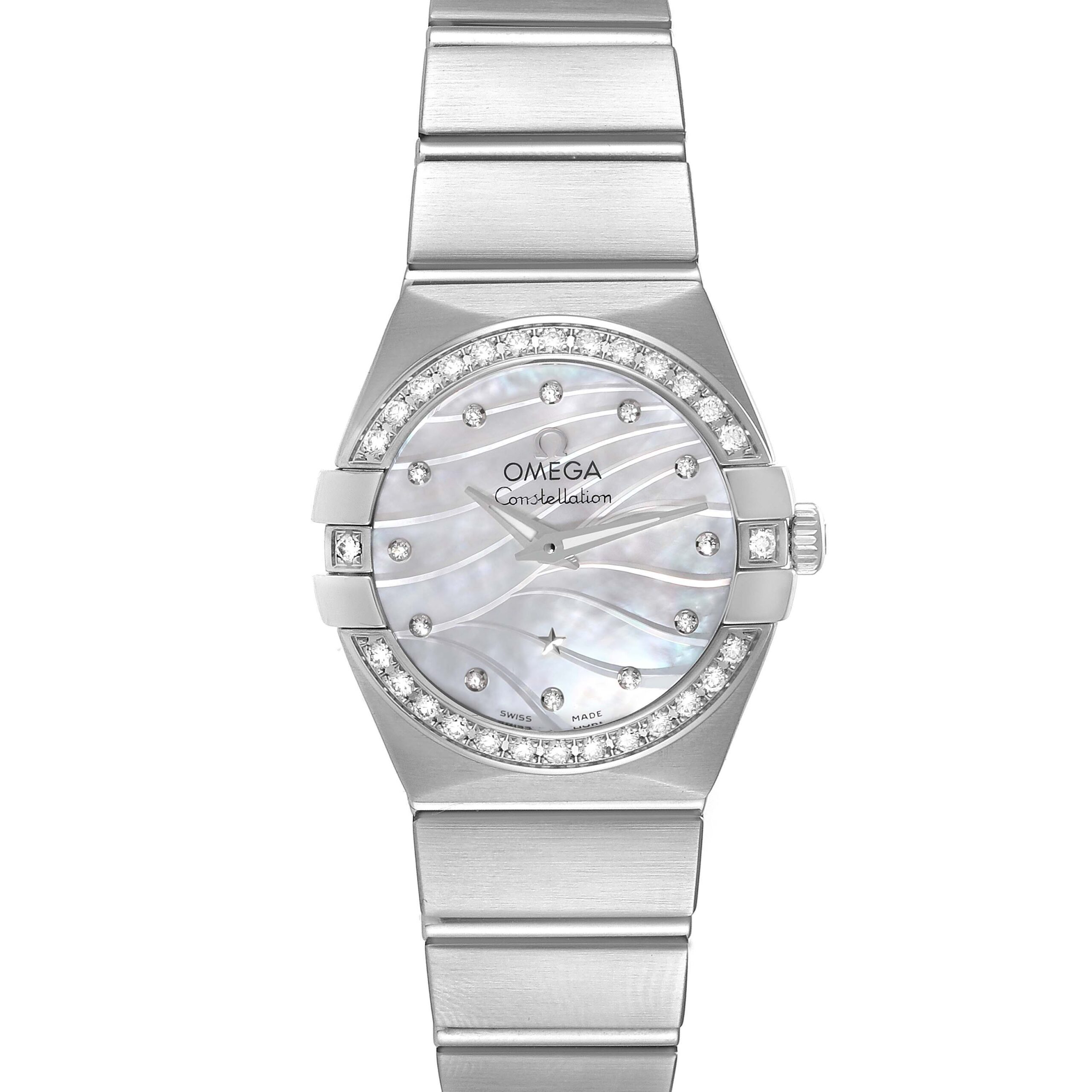 Omega Constellation Mother of Pearl Diamond Ladies Watch 123.15.24.60.55.006