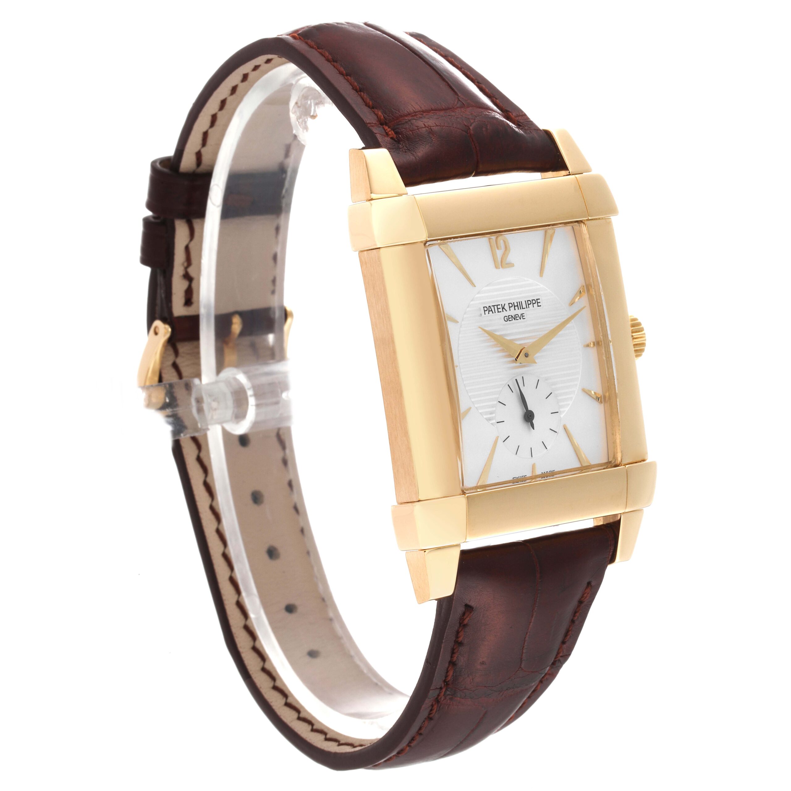 Patek Philippe Gondolo Small Seconds Yellow Gold Silver Dial Mens Watch 5111