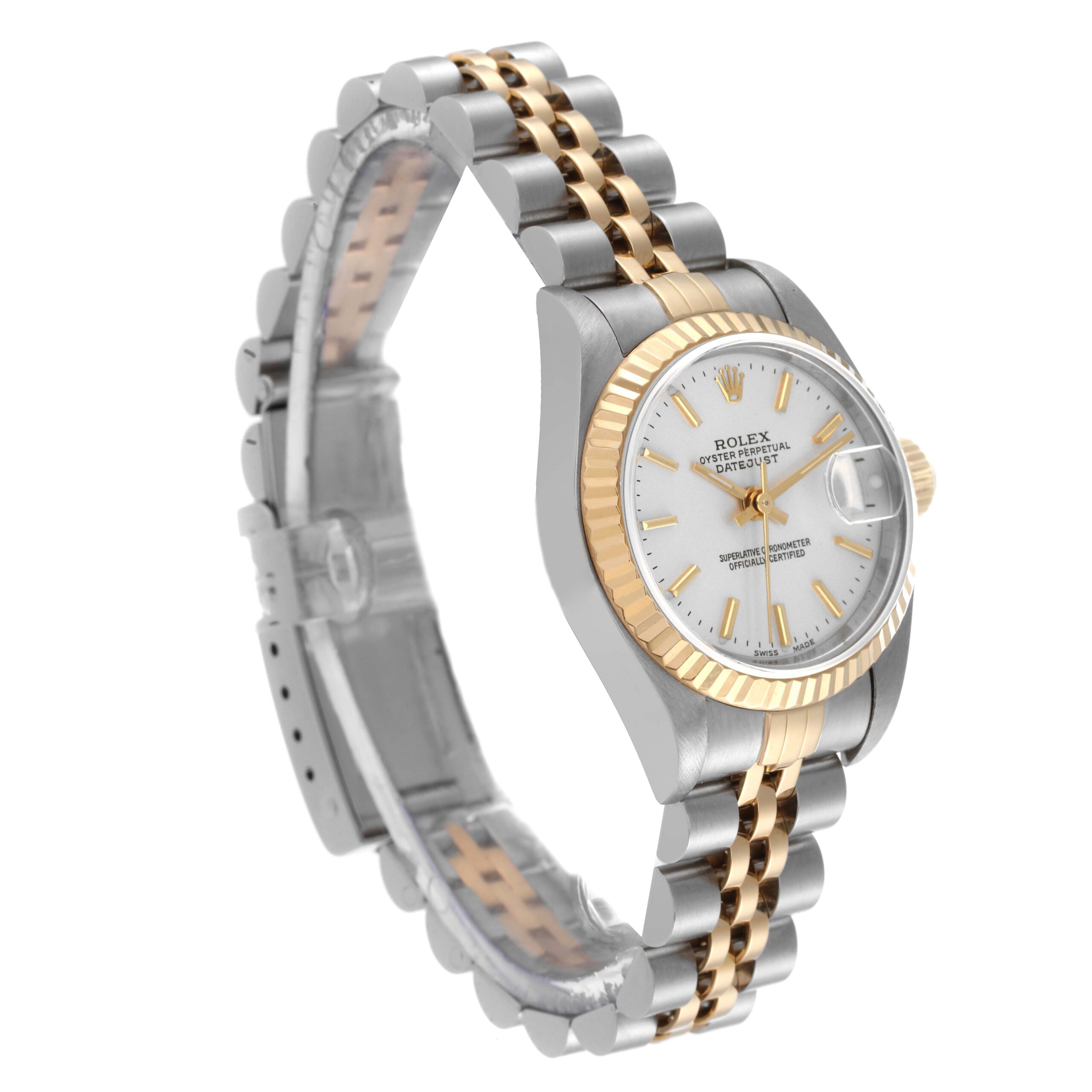Rolex Datejust Steel Yellow Gold Silver Dial Ladies Watch 79173