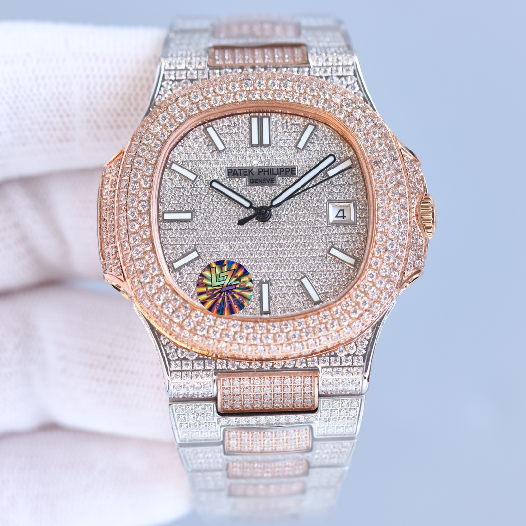Patek Philippe Gypsophila full diamond Nautilus series