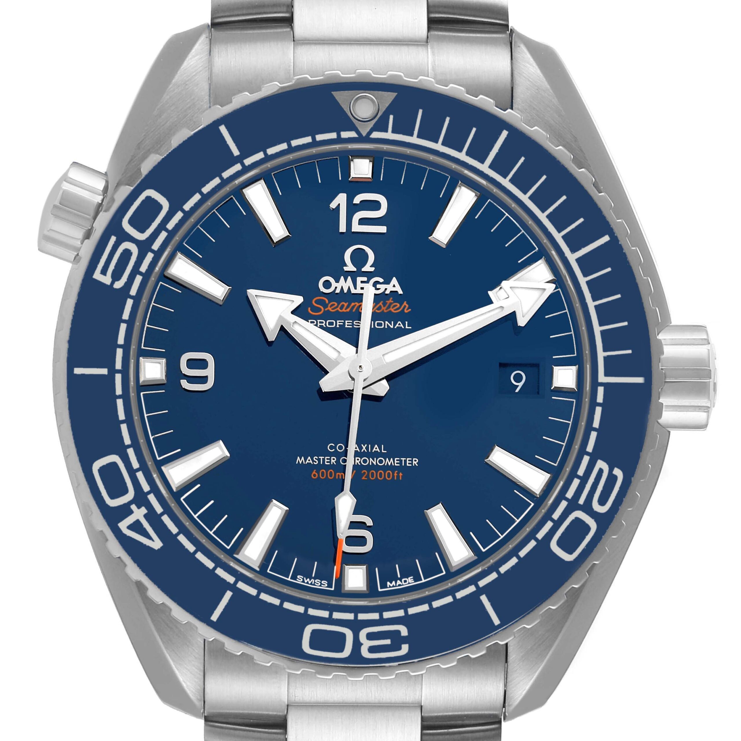 Omega Seamaster Planet Ocean Steel Mens Watch 215.30.44.21.03.001 Box Card
