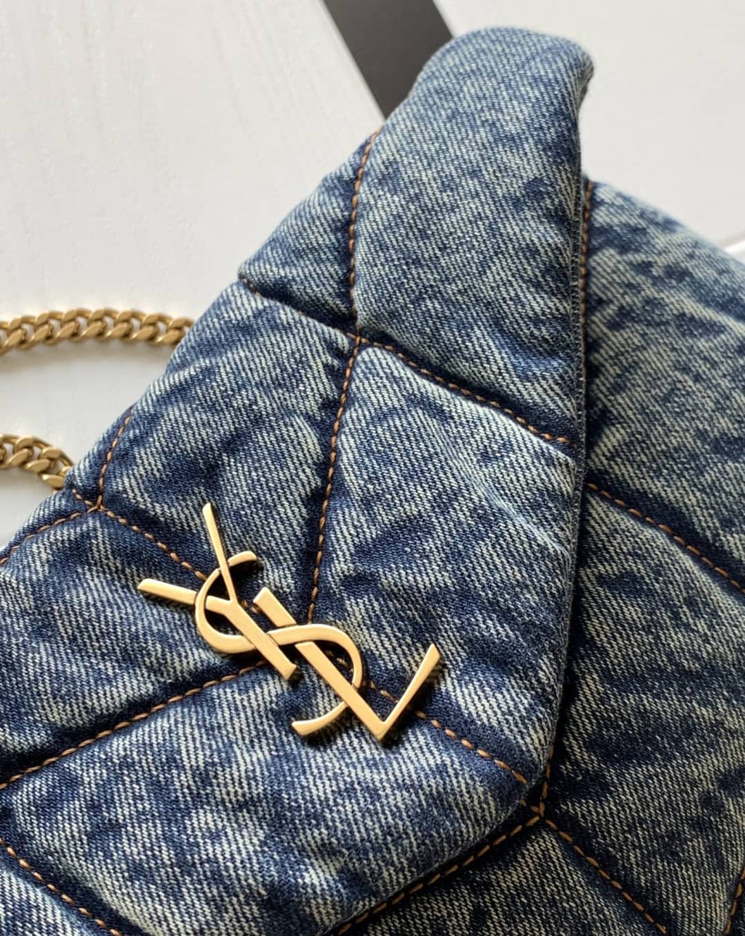 YSL Dupes Bags Saint Laurent Loulou Denim Shoulder Bag