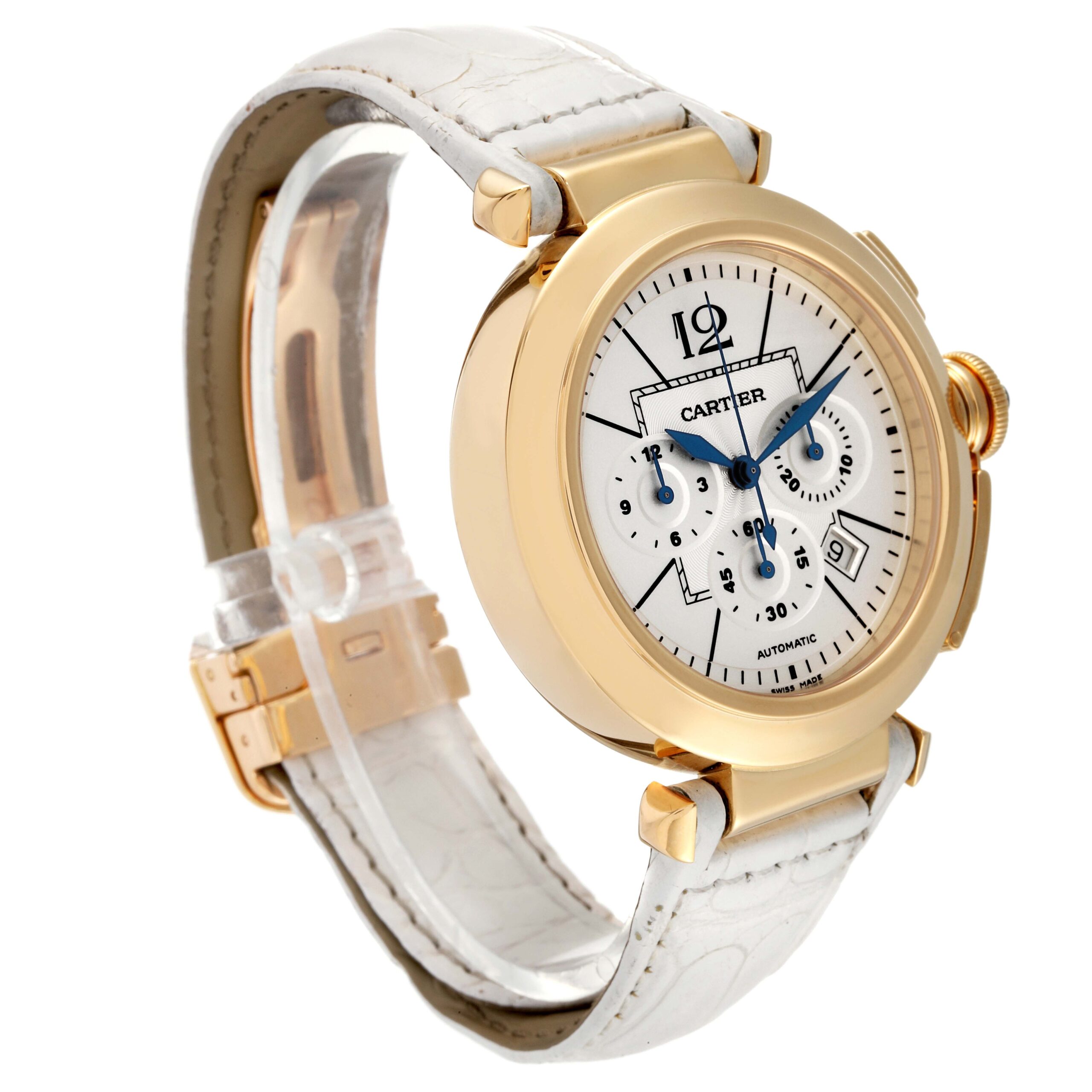 Cartier Pasha 42mm Chronograph Yellow Gold Mens Watch W3020151