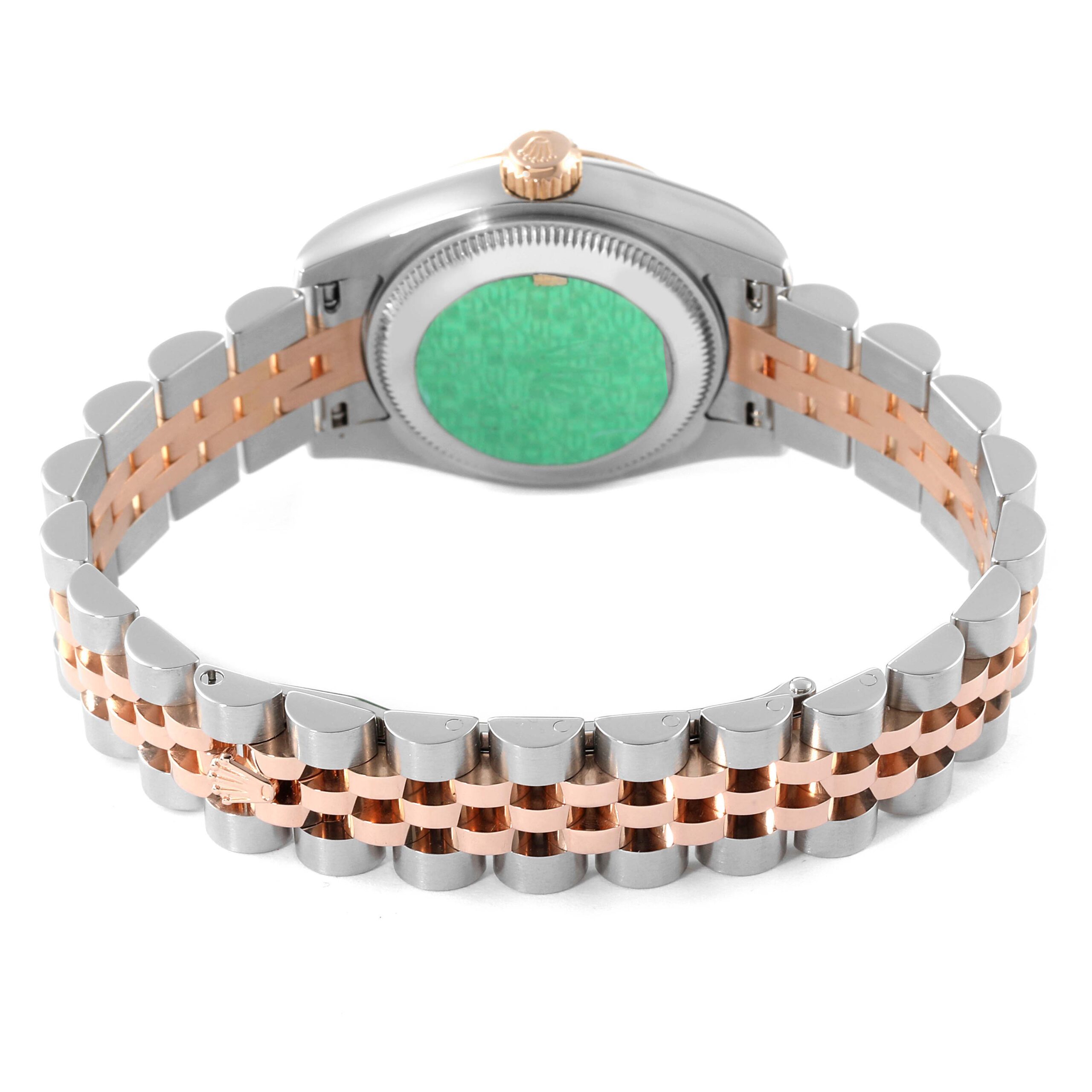 Rolex Datejust Steel Rose Gold Blue Dial Ladies Watch 179171 Box Card