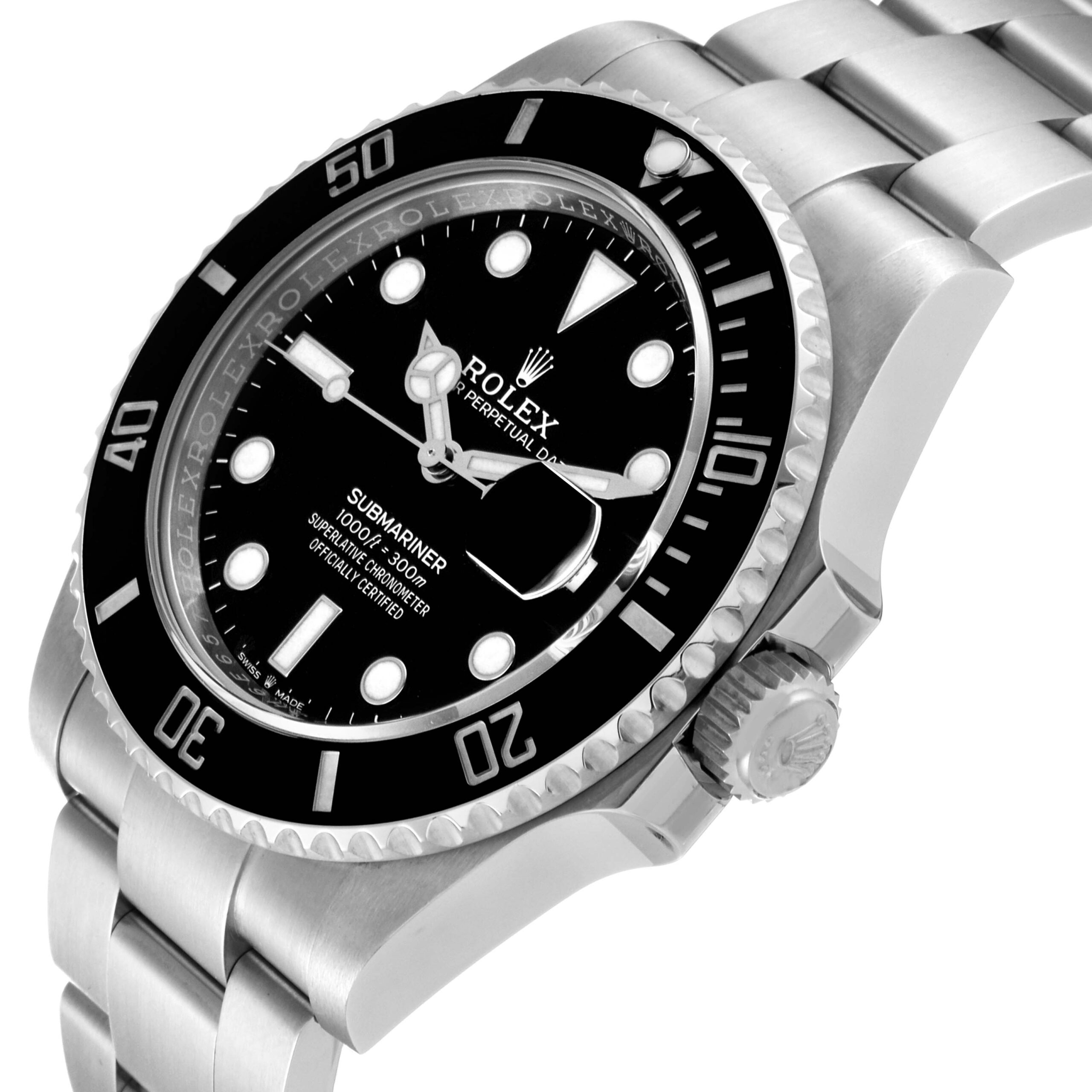 Rolex Submariner Black Dial Ceramic Bezel Steel Mens Watch 126610 Box Card