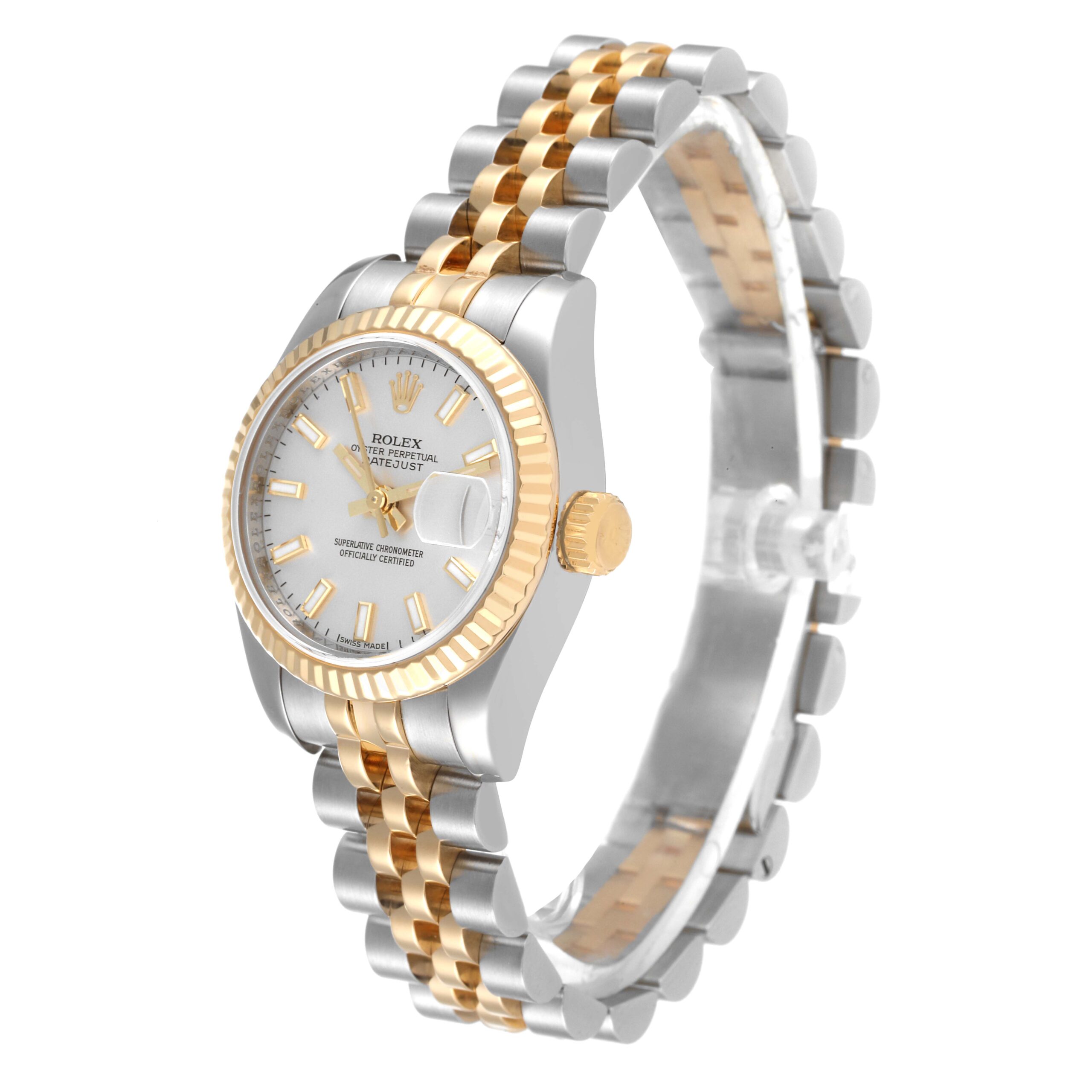 Rolex Datejust Steel Yellow Gold Silver Dial Ladies Watch 179173