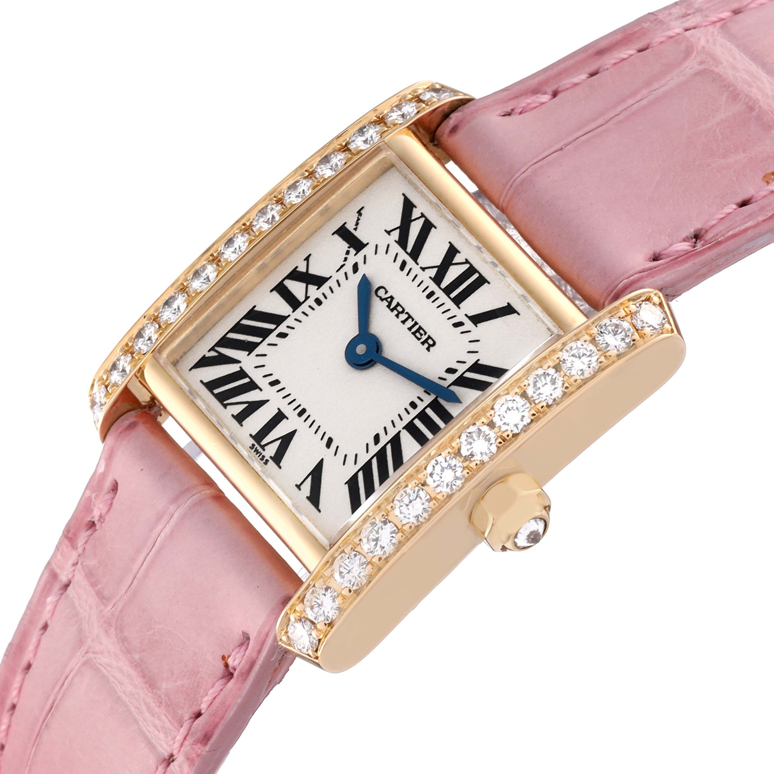 Cartier Tank Francaise Yellow Gold Diamond Ladies Watch WE100151