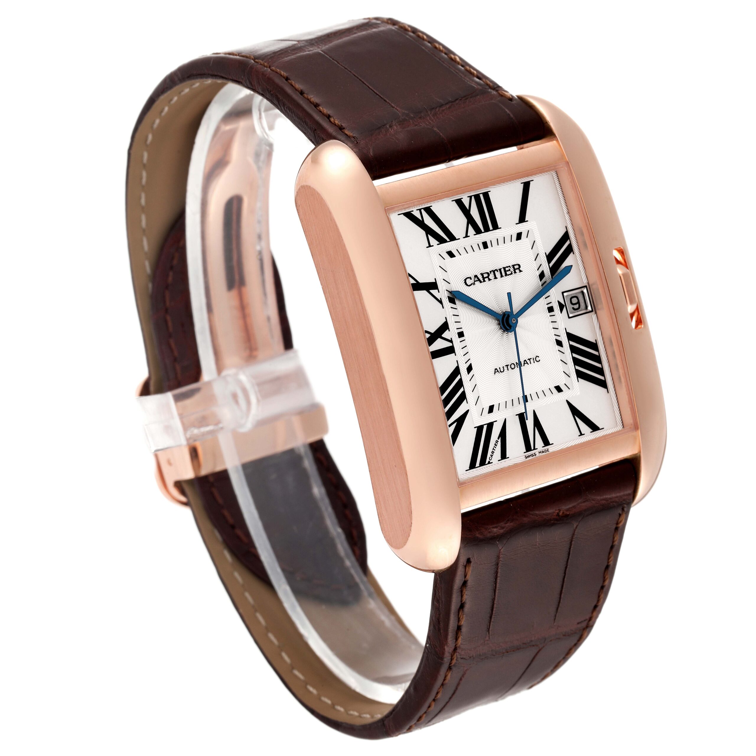 Cartier Tank Anglaise XL 18K Rose Gold Mens Watch W5310004