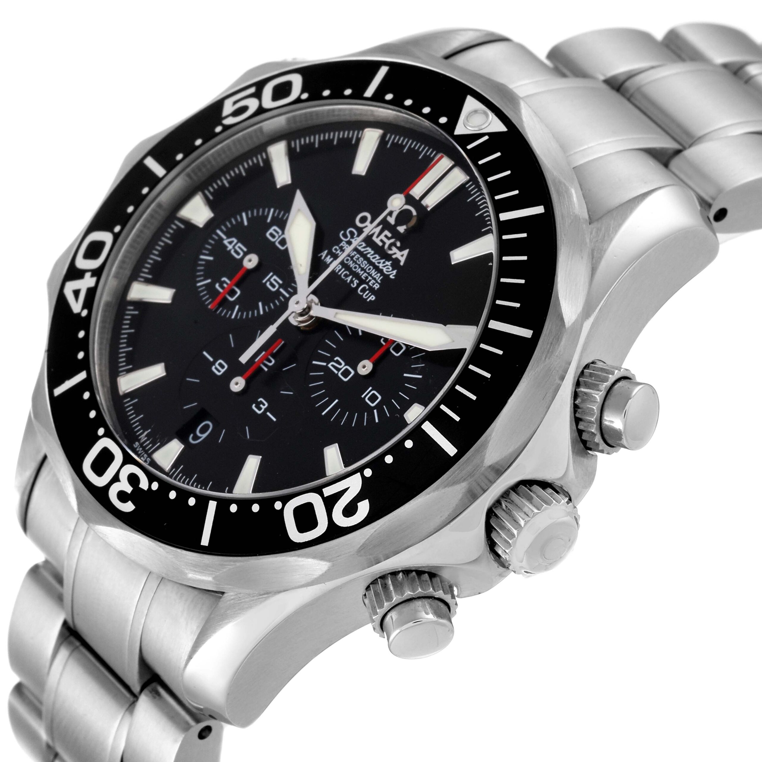 Omega Seamaster 300M Chronograph Americas Cup Mens Watch 2594.50.00 Card