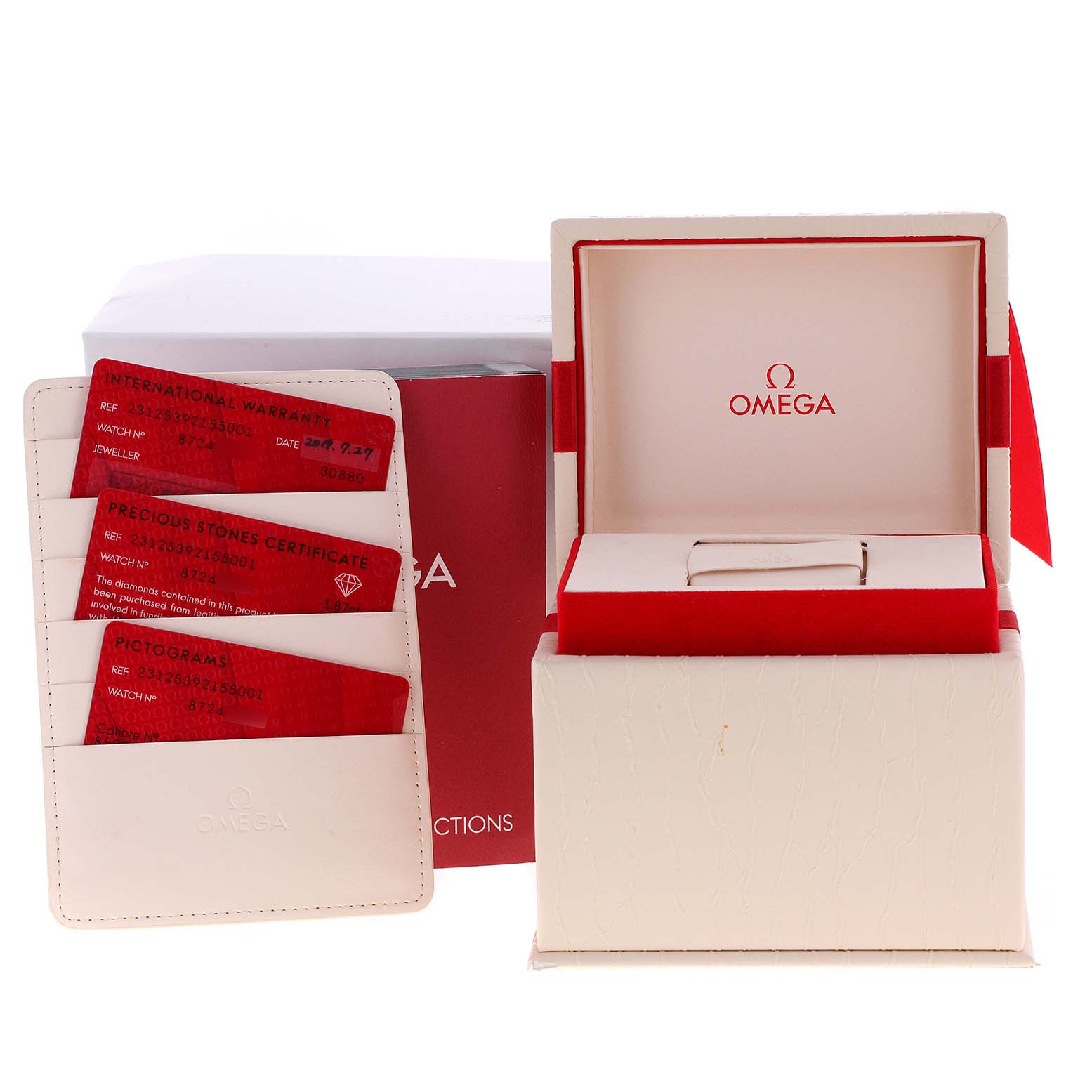 Omega Aqua Terra Steel Rose Gold Diamond Ladies Watch 231.25.39.21.55.001 Box Card