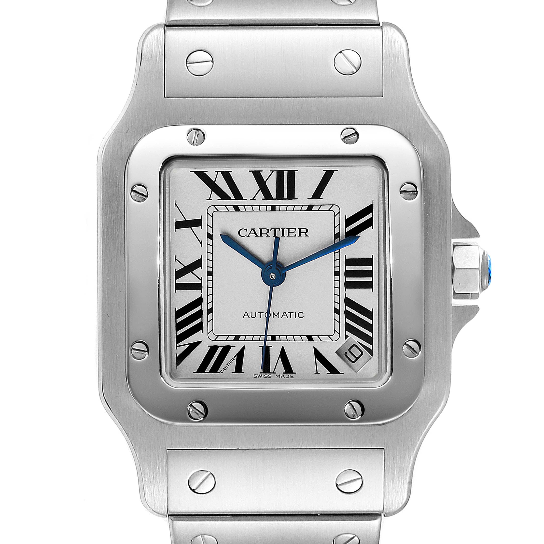 Cartier Santos Galbee XL Automatic Steel Mens Watch W20098D6