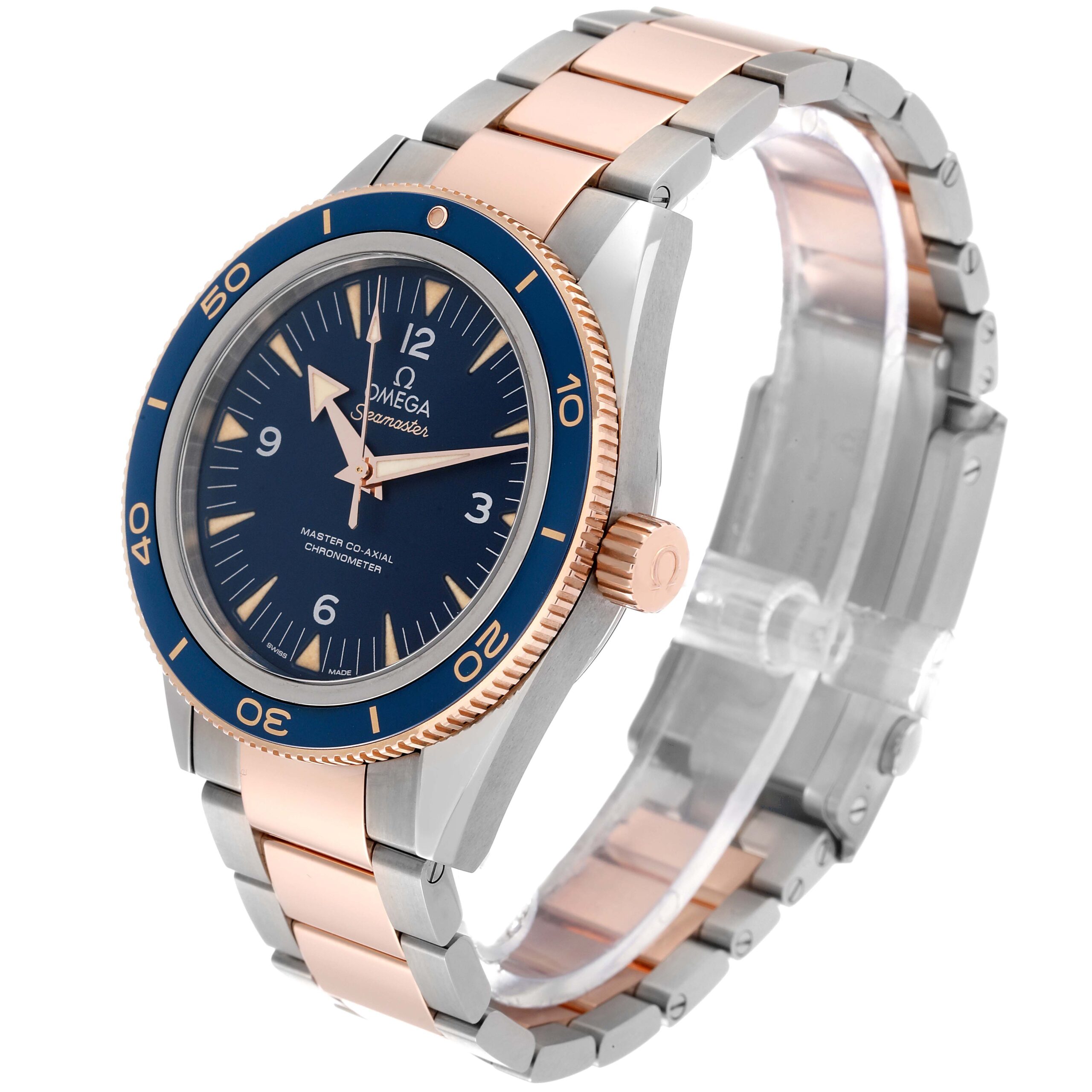 Omega Seamaster 300 Titanium Rose Gold Mens Watch 233.60.41.21.03.001 Box Card