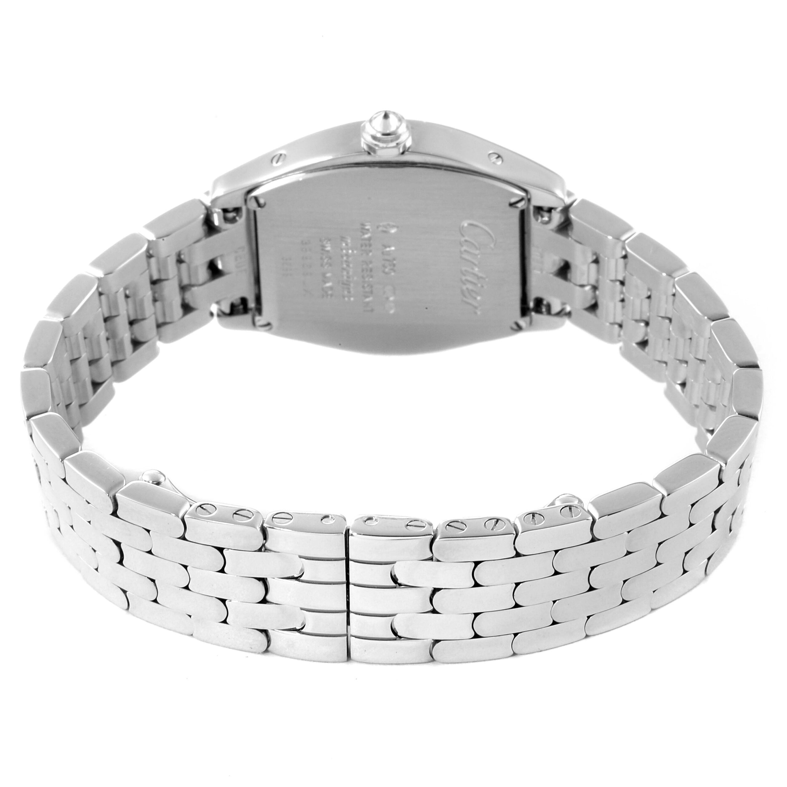 Cartier Tortue 18k White Gold Diamond Ladies Watch WA501011