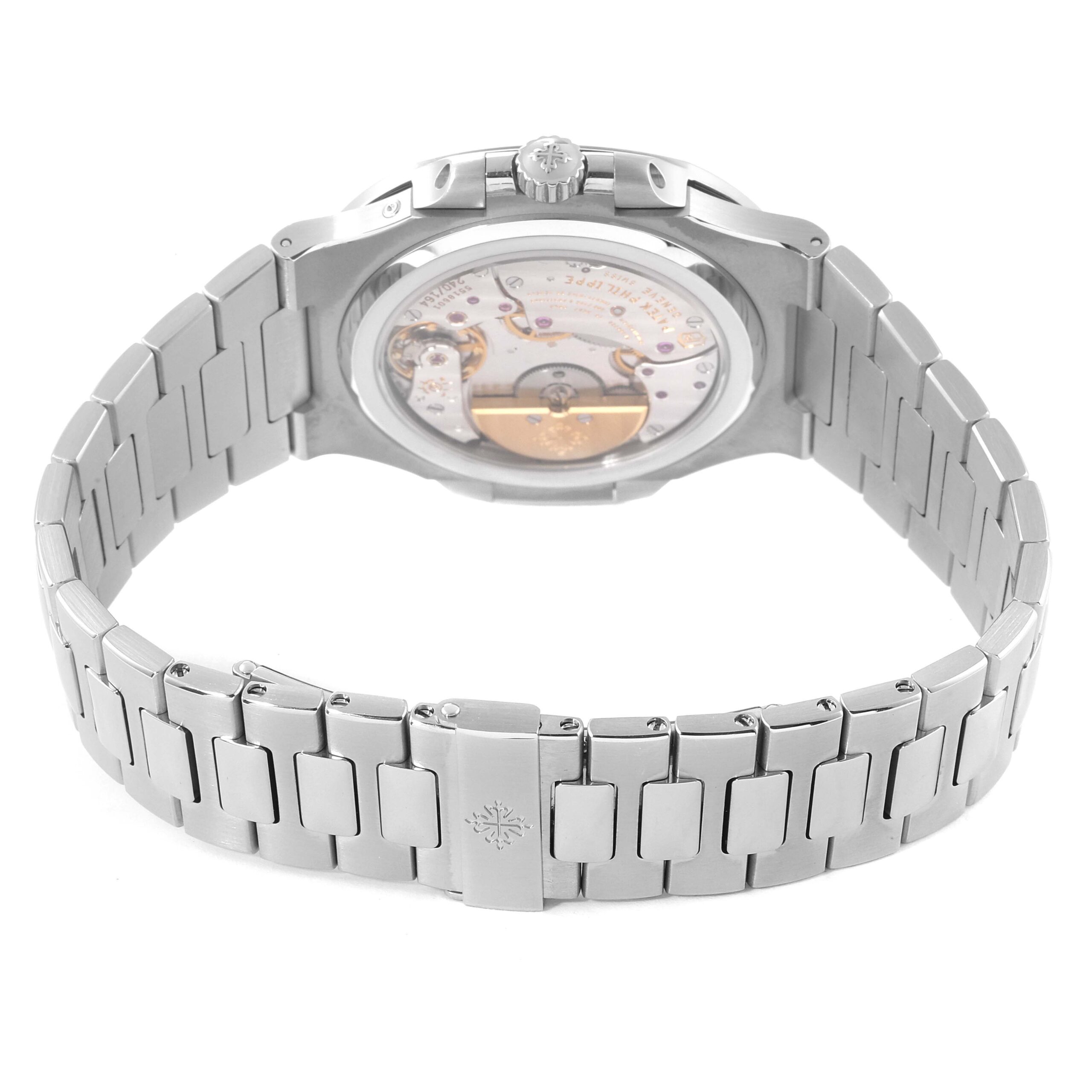 Patek Philippe Nautilus Blue Dial Moonphase Steel Mens Watch 5712 Box Papers