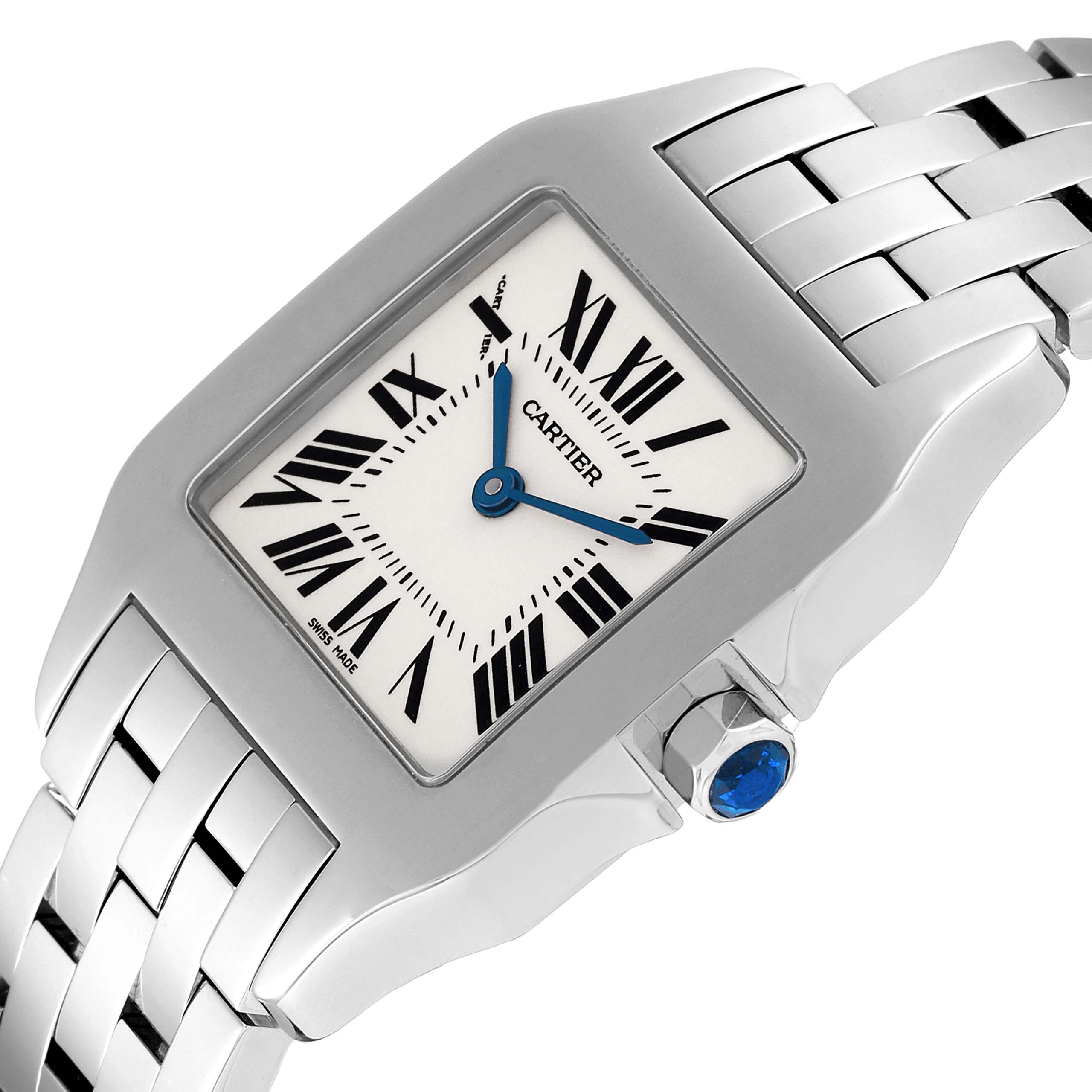 Cartier Santos Demoiselle Steel Midsize Silver Dial Ladies Watch W25065Z5