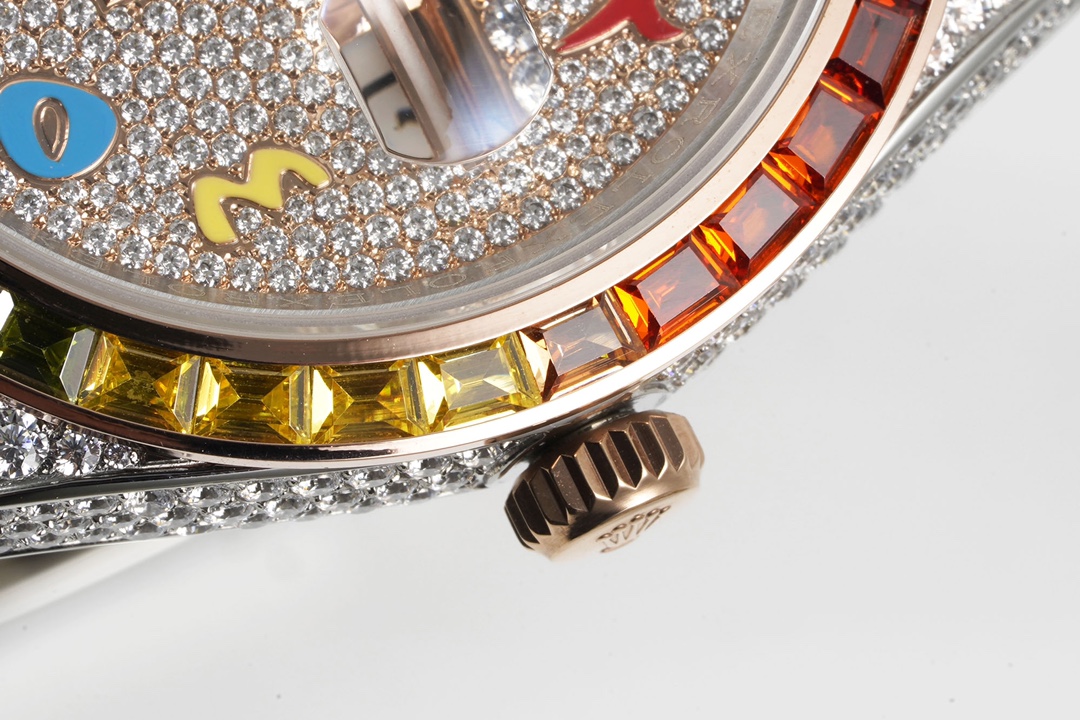 Rolex Datejust Steel White Gold Silver Diamond Dial Mens Watch 116234